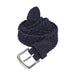 Kingston Suede Leather Woven Belt - Navy