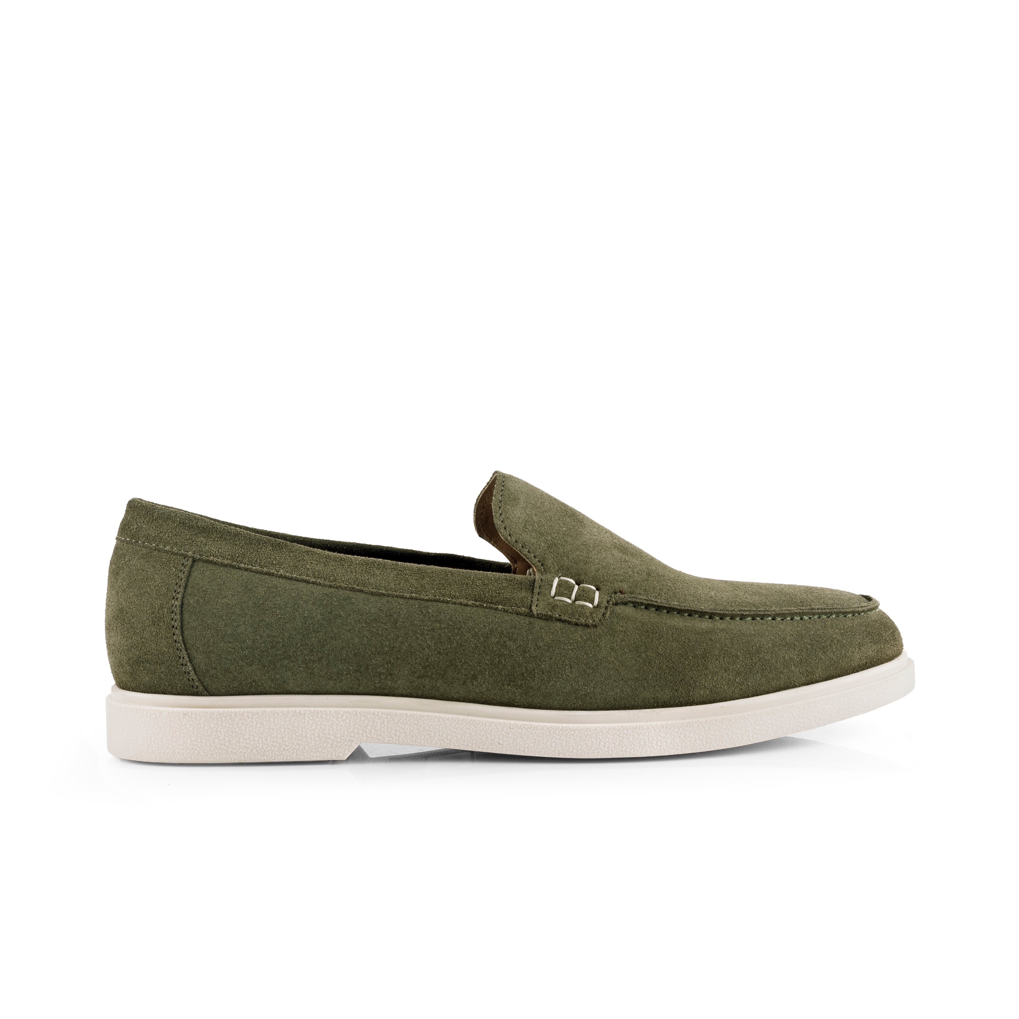 San Mauro Suede Leather Apron Loafers - Green