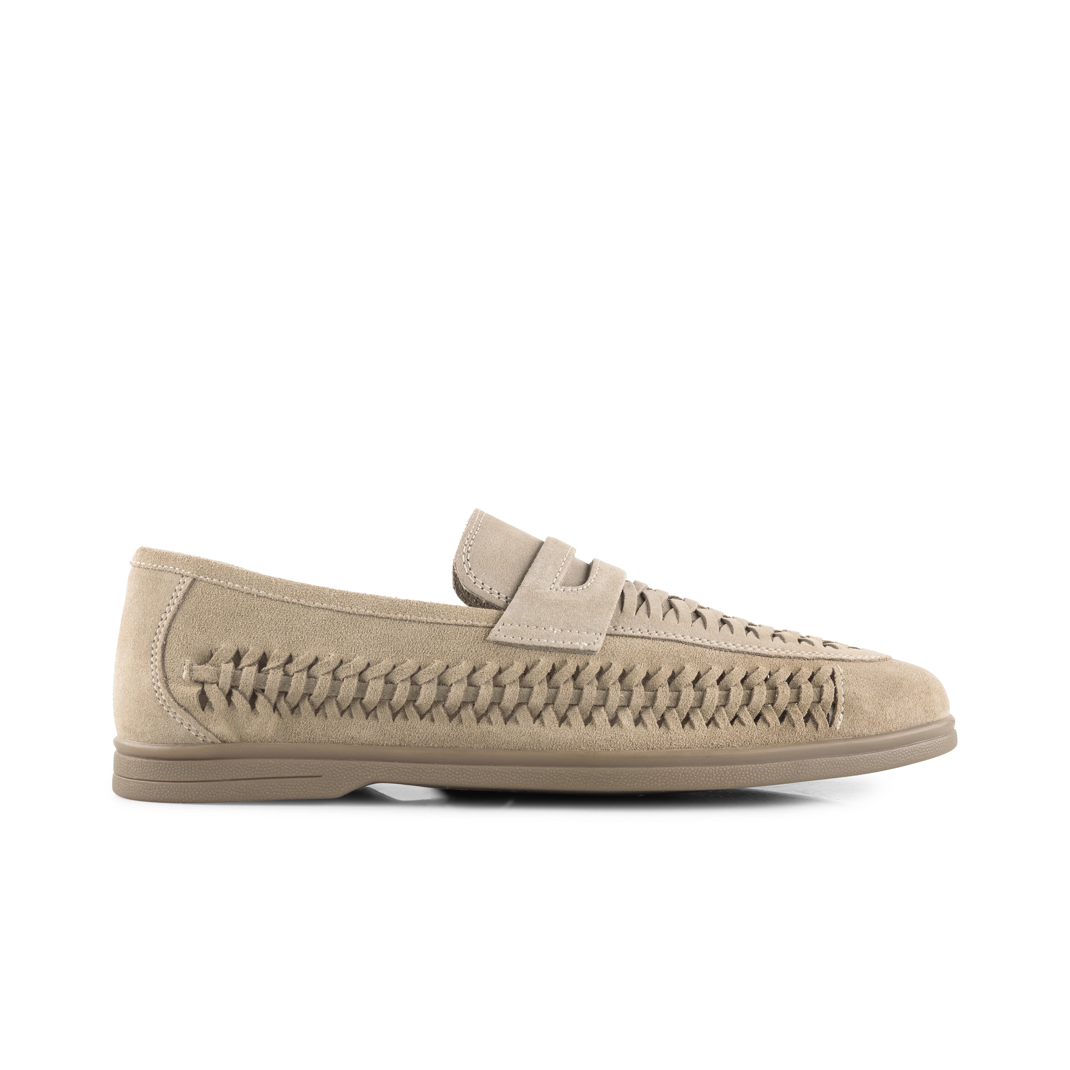 Perth Sand Woven Suede Loafer