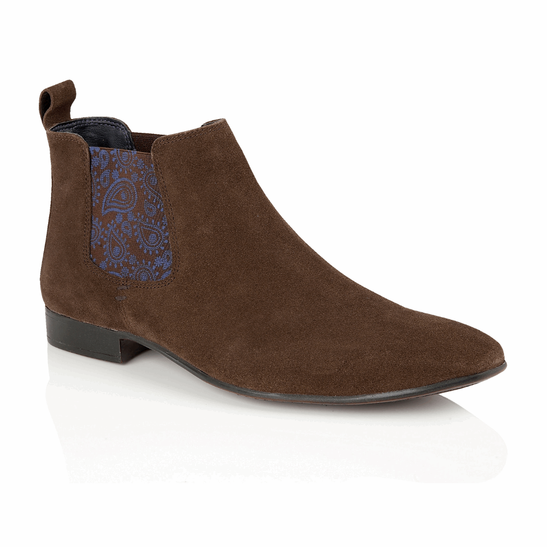 Carnaby Suede Leather Chelsea Boot - Brown