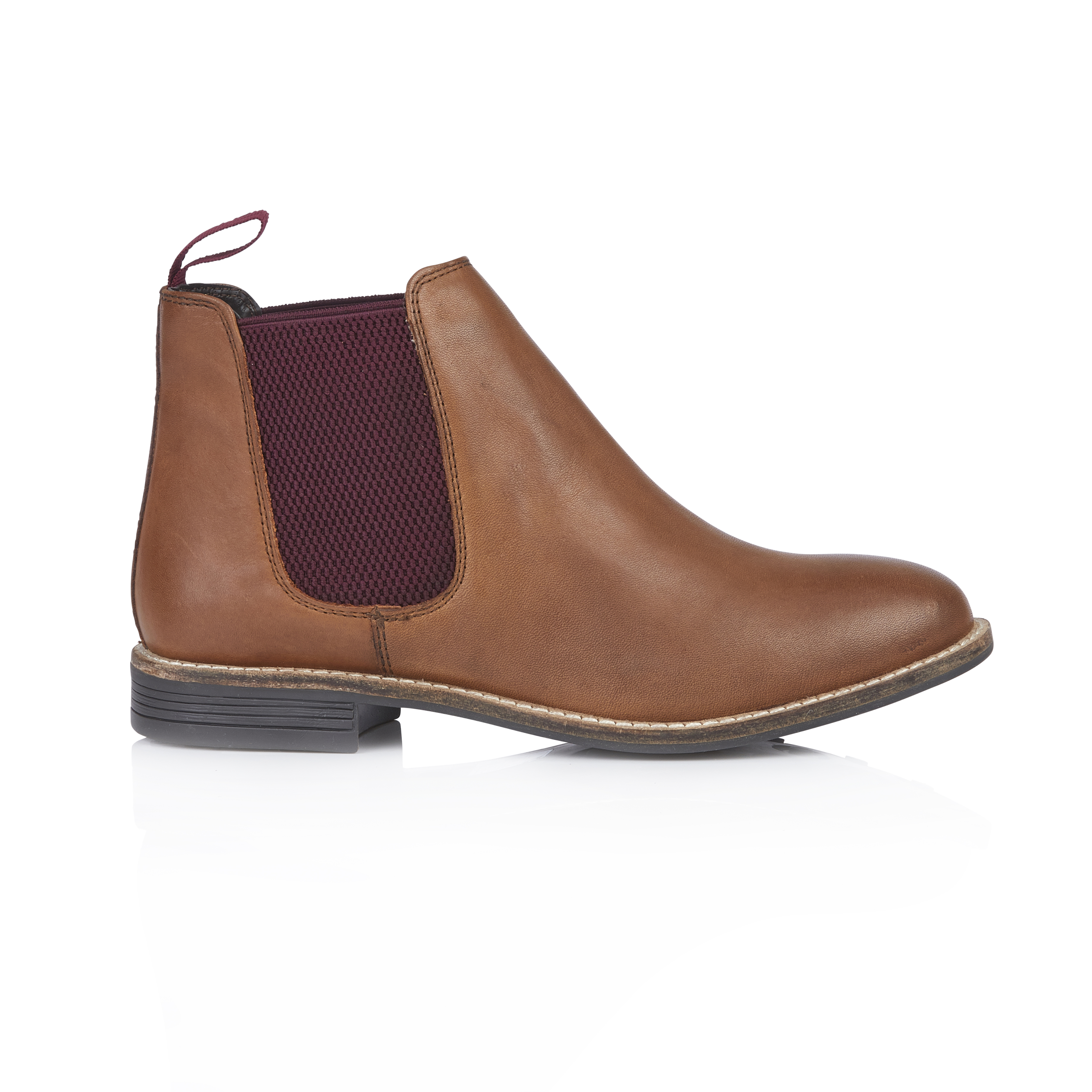 Sadie Leather Chelsea Boot - Cognac