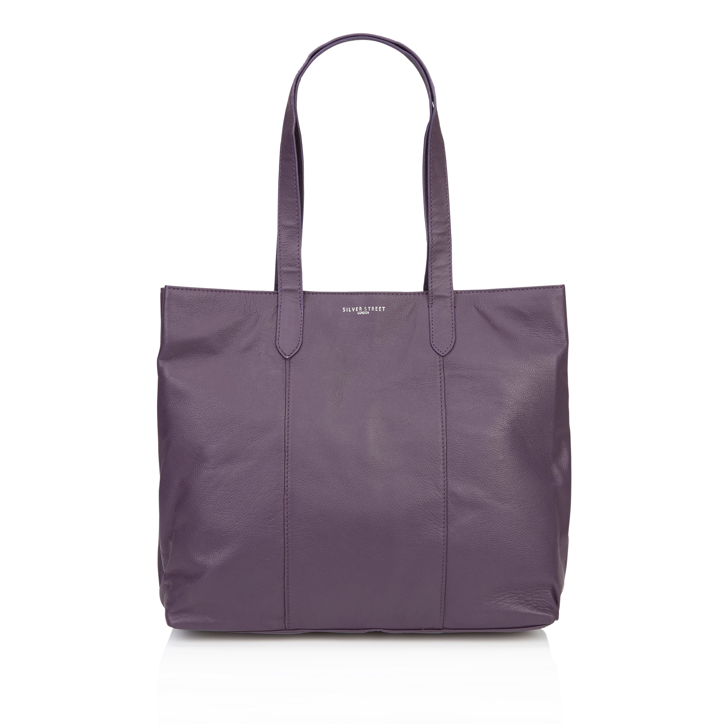 Amber Leather Tote Bag - Burgundy