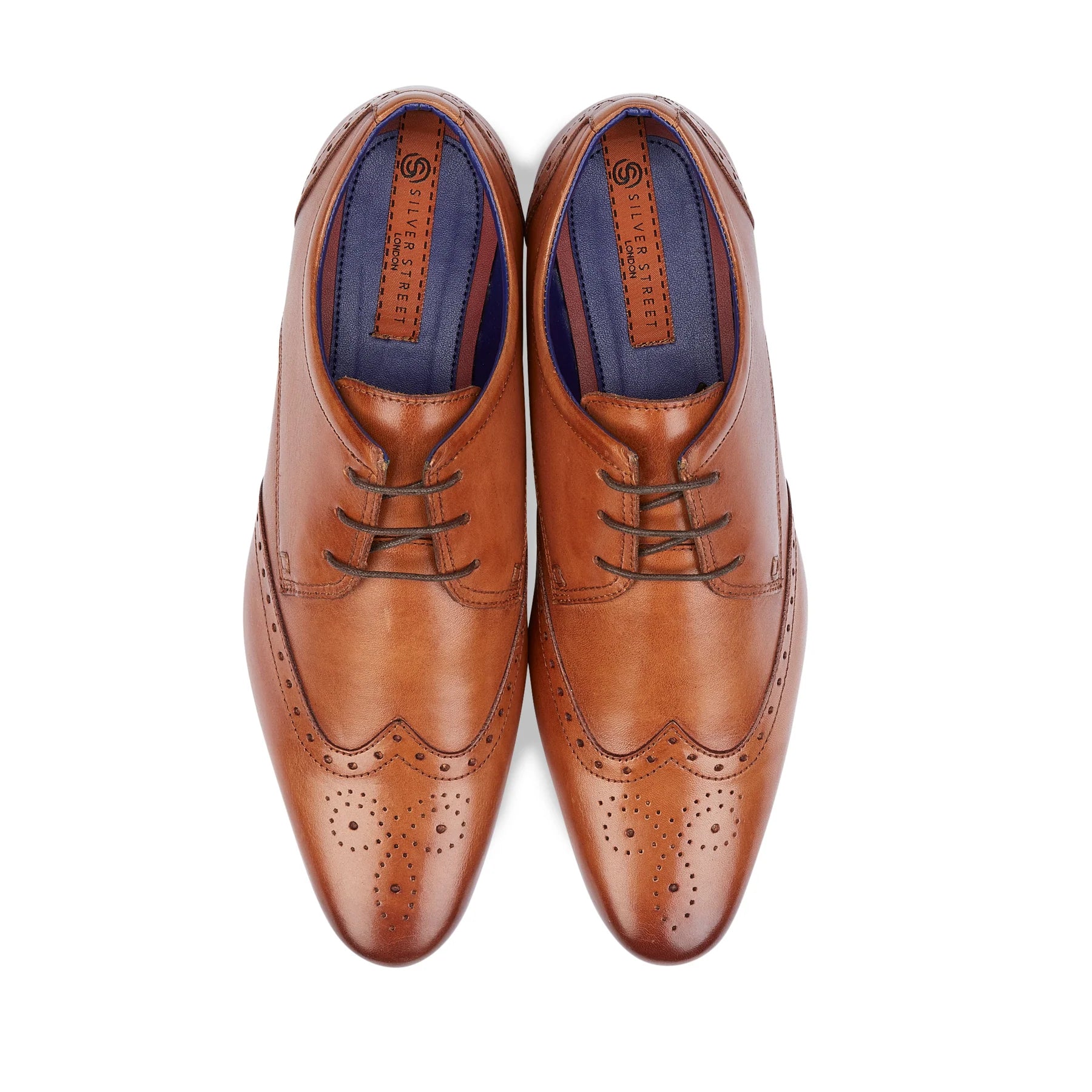 Leather Fleet Smart Formal Leather Brogue Shoe - Tan