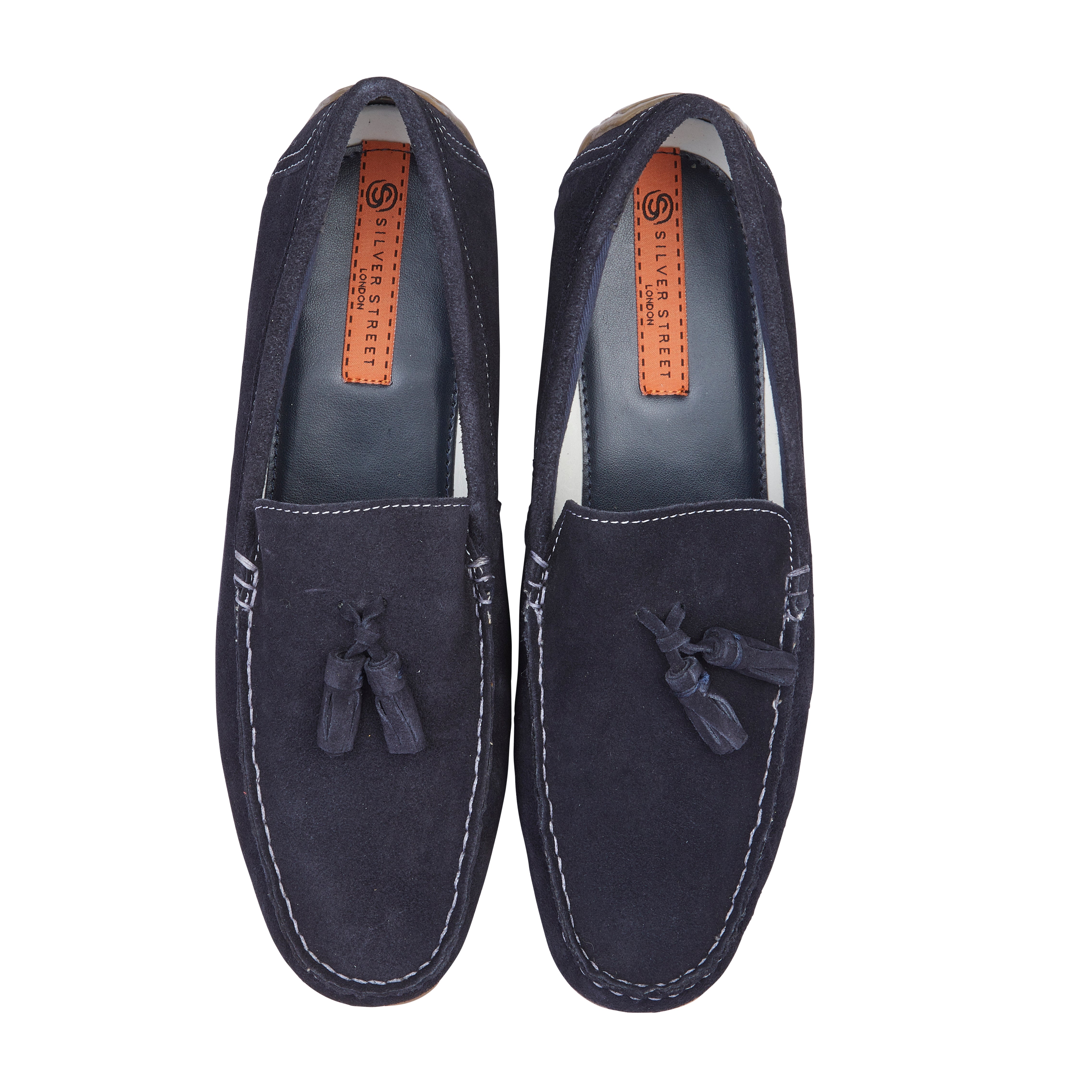 Monza Suede Leather Tassel Loafer - Blue