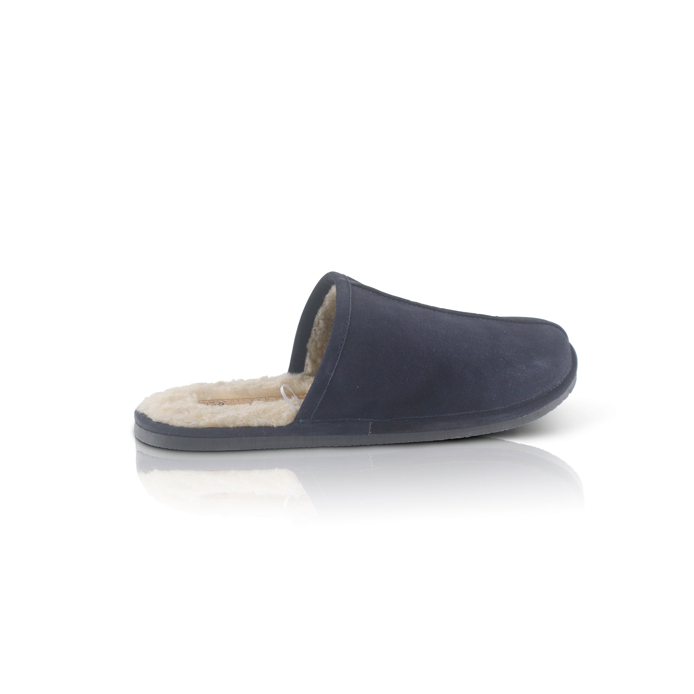 Smithfield Suede Leather Slipper - Navy