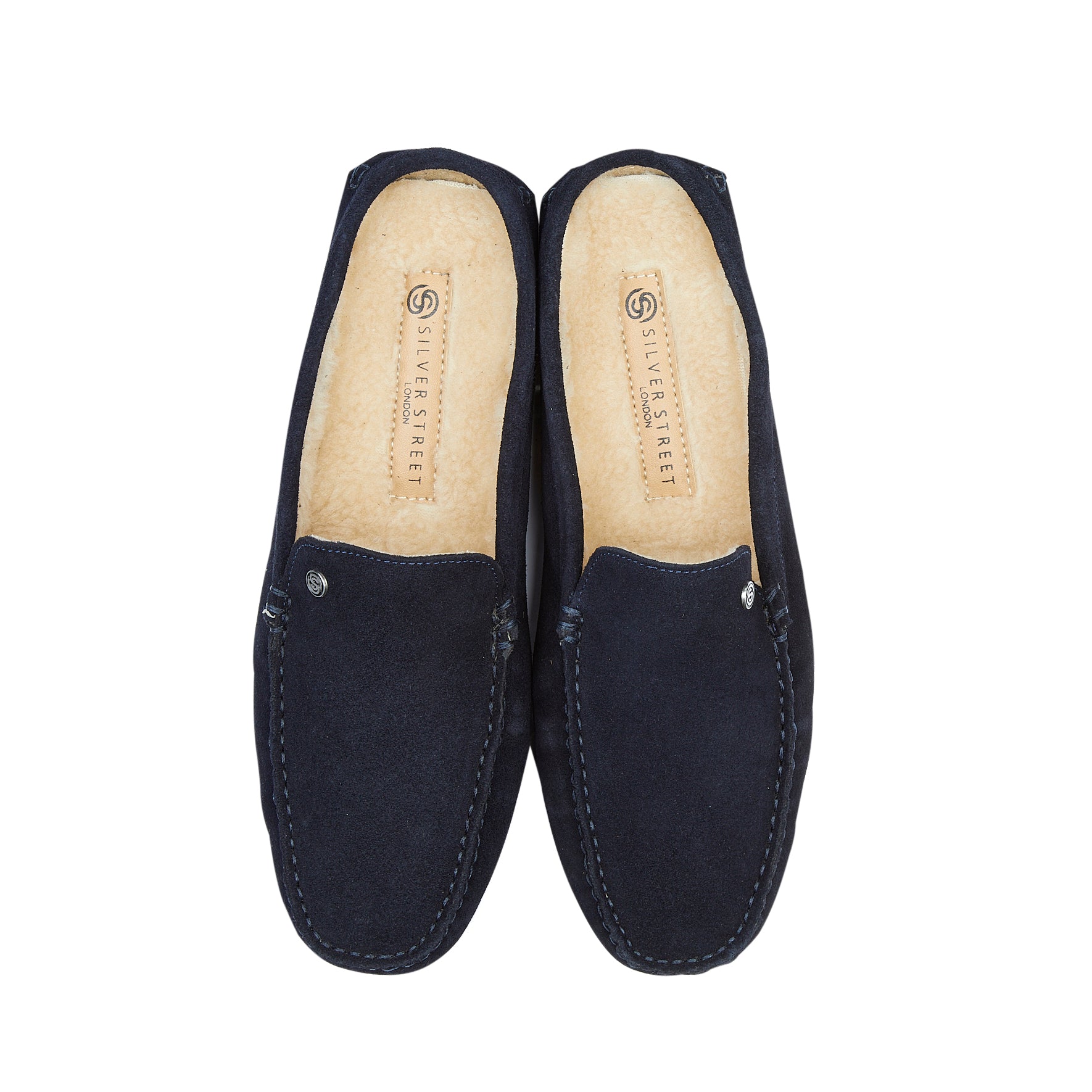 Walbrook Suede Leather Slipper - Navy