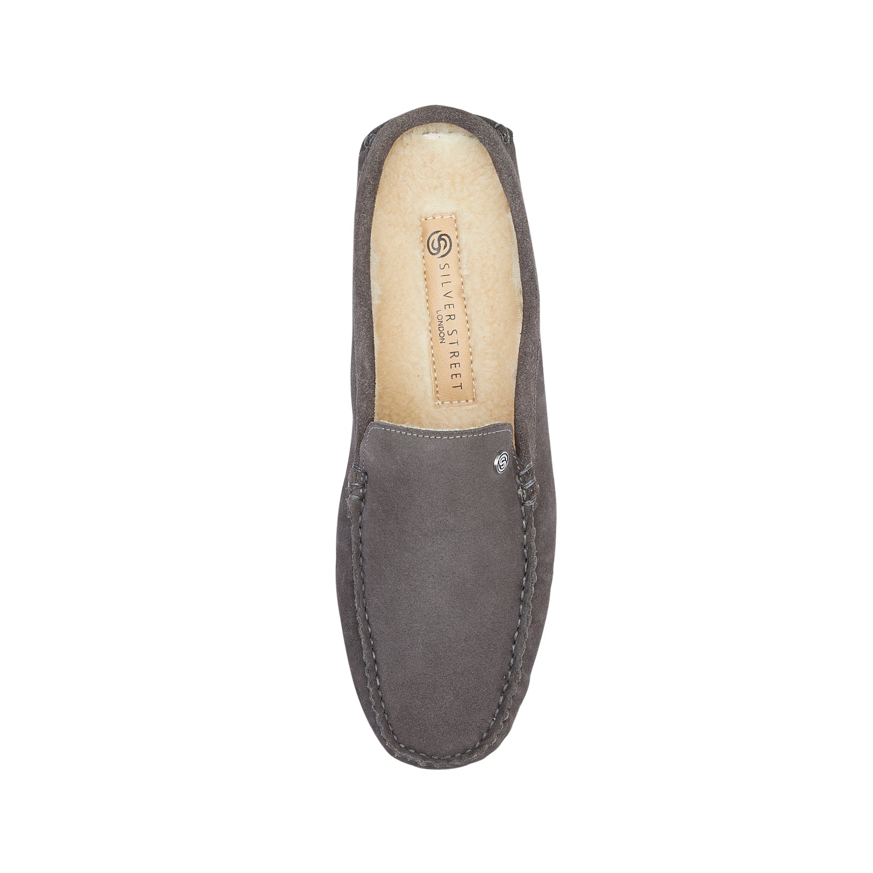 Walbrook Suede Leather Slipper - Grey