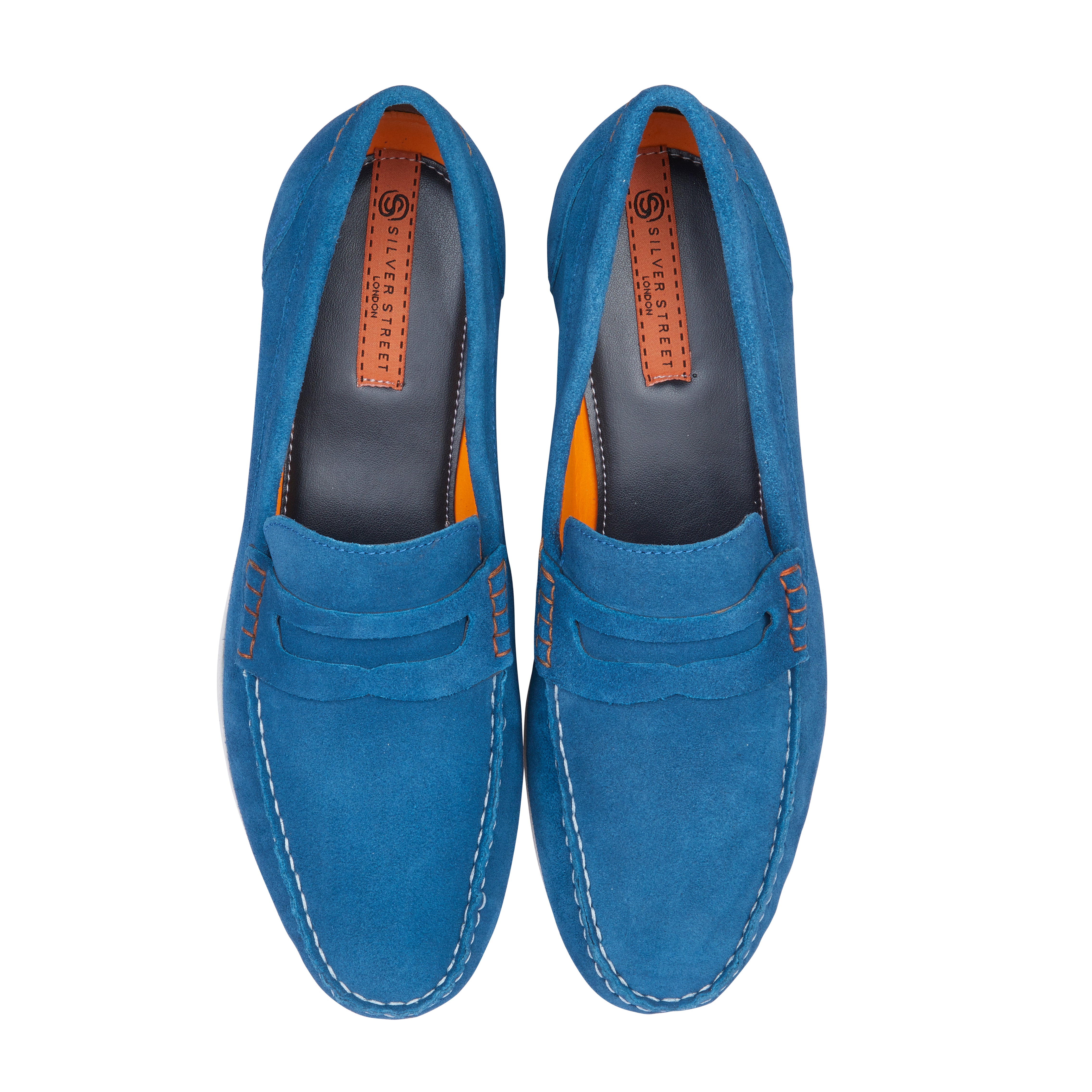 Stanhope Suede Leather Penny Loafer - Blue