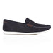 Stanhope Suede Leather Penny Loafer - Navy