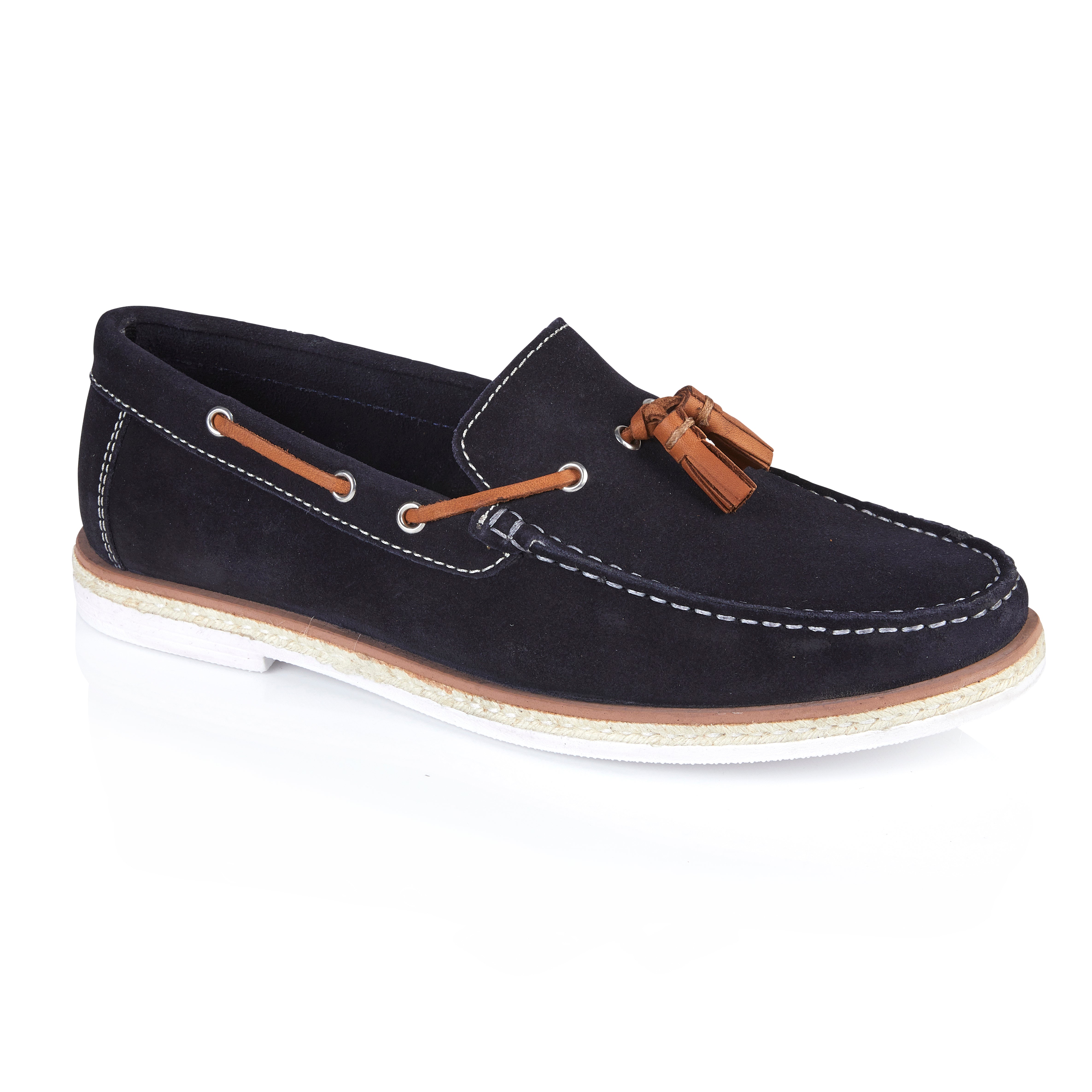 Milford Suede Leather Tassel Loafer - Navy