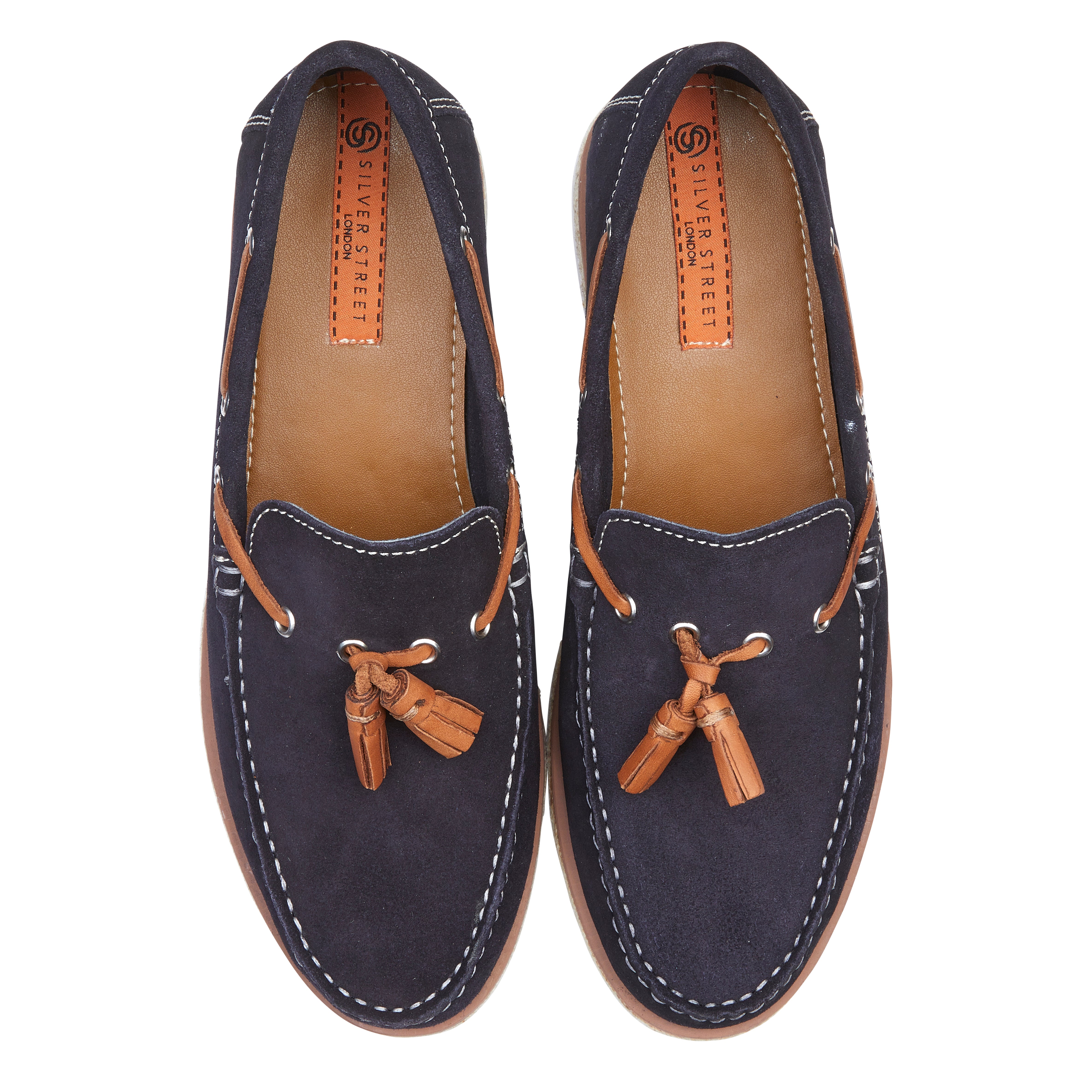 Milford Suede Leather Tassel Loafer - Navy