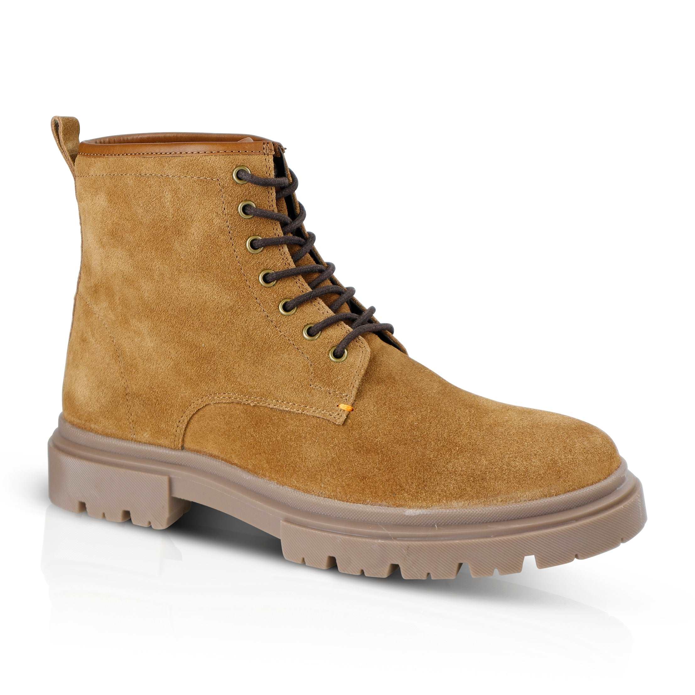 Greenwich Suede Leather Lace up Boot - Tan