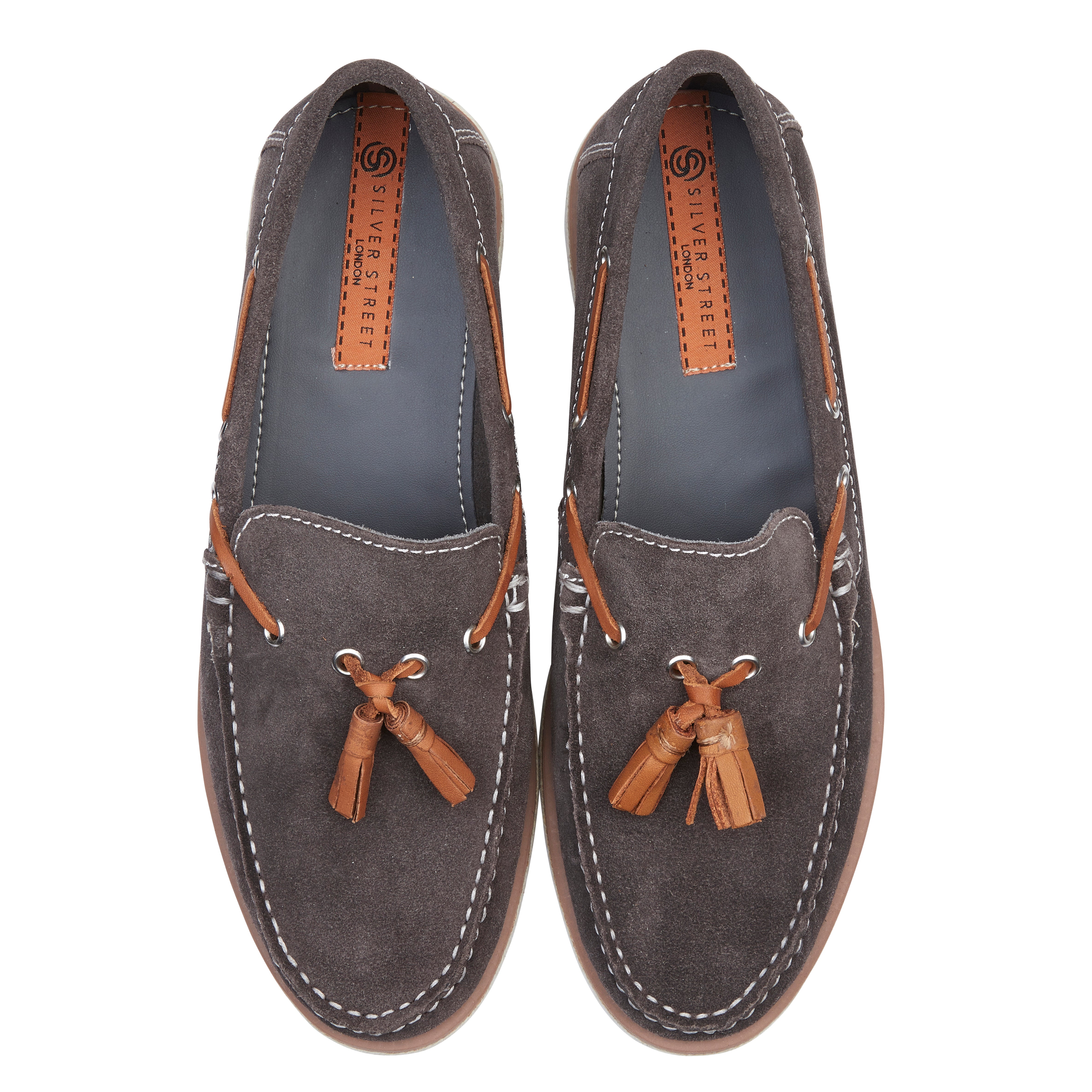 Milford Suede Leather Tassel Loafer - Grey