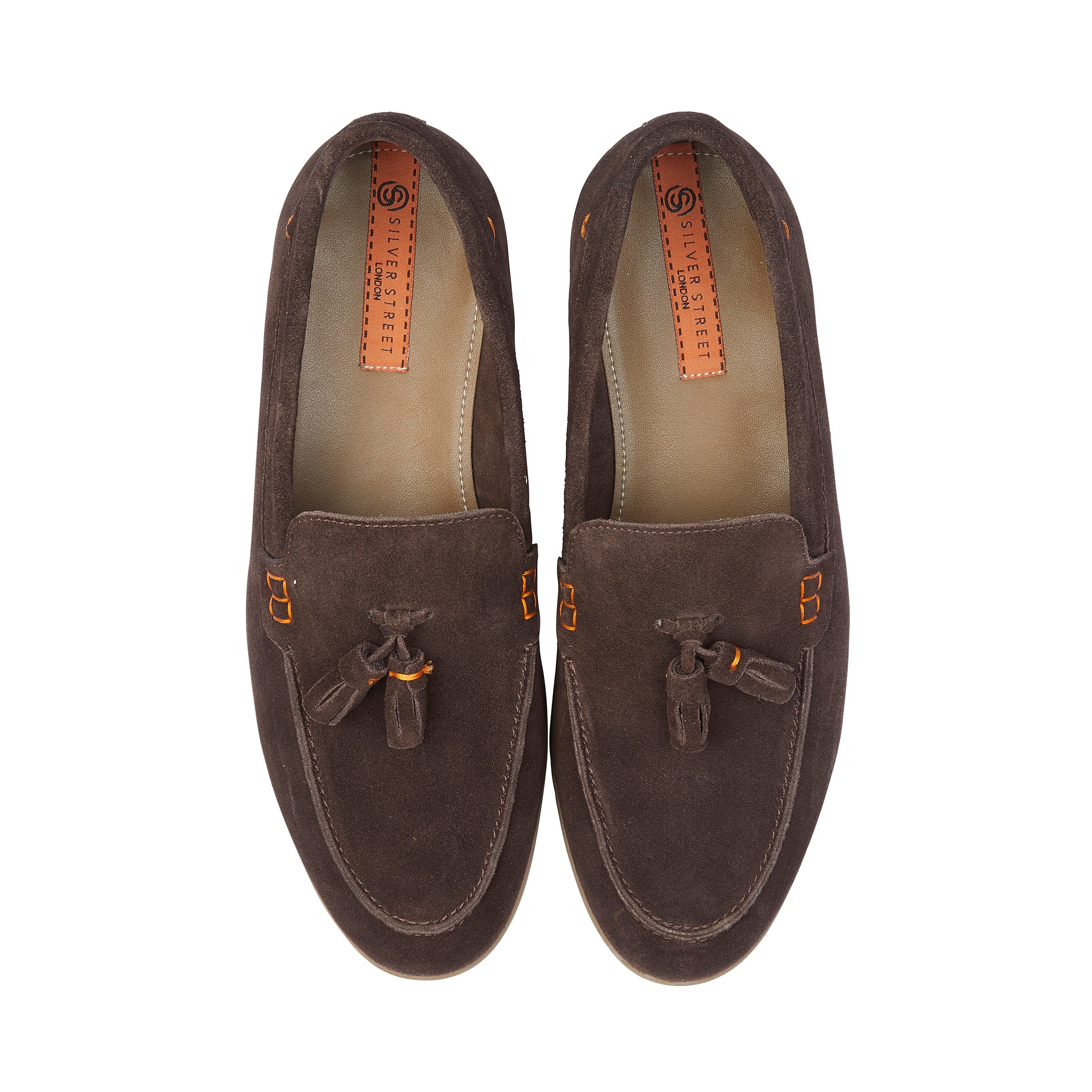 Wembley Suede Leather Tassel Loafer - Brown