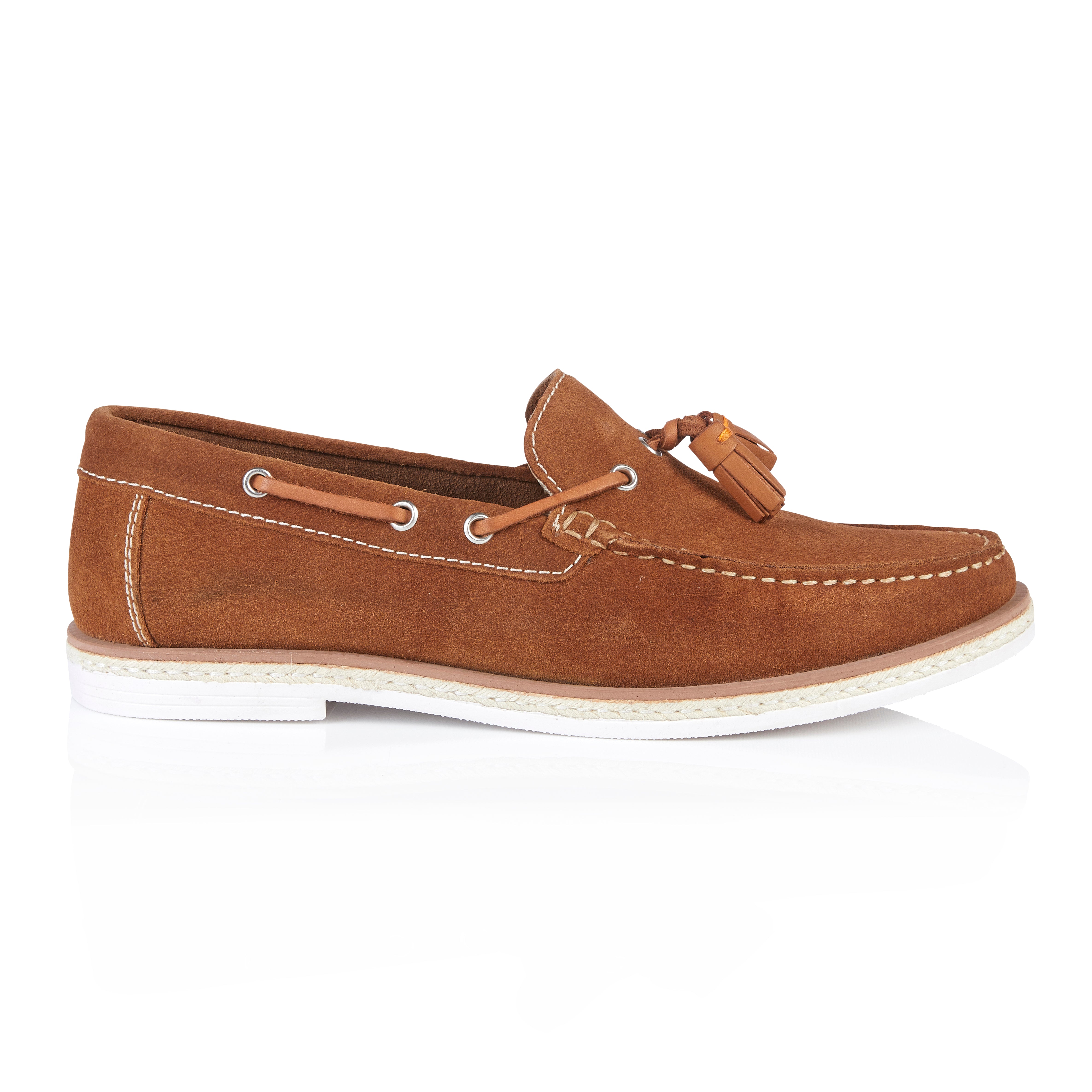 Milford Suede Leather Tassel Loafers - Tan