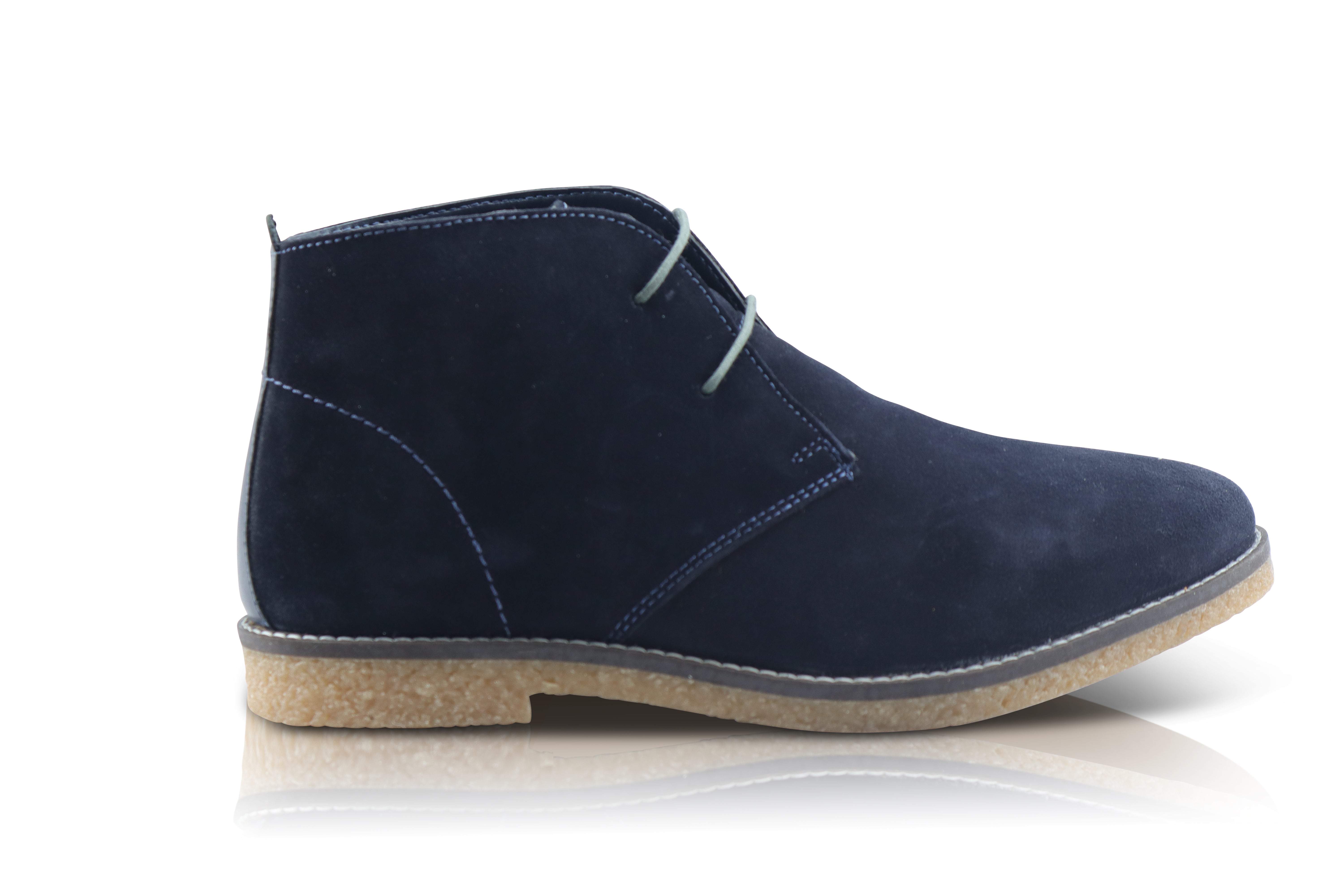 Barnaby Suede Leather Chukka Boots - Navy