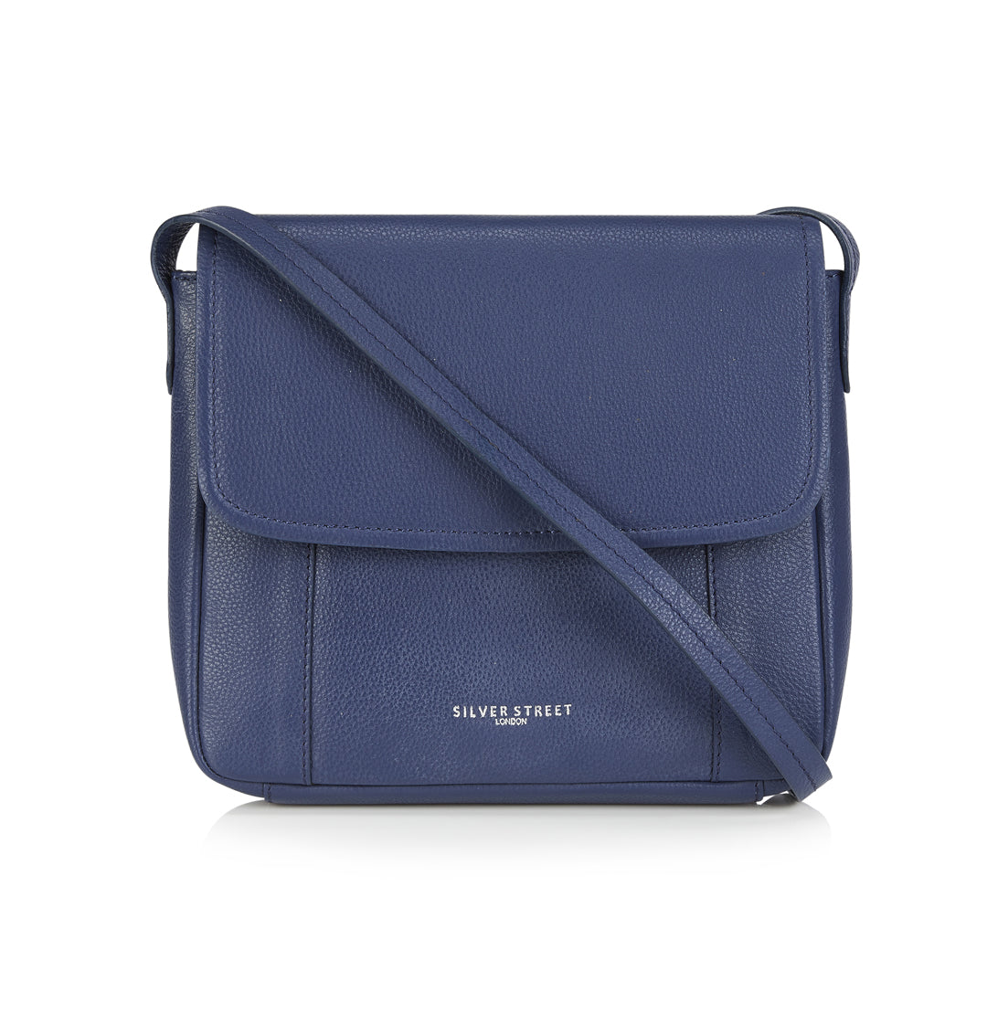 Chloe Leather Crossbody Bag - Indigo