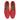 Danielle Suede Leather Driving Loafers- Red