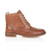 Grace Leather Brogue Boot - Cognac