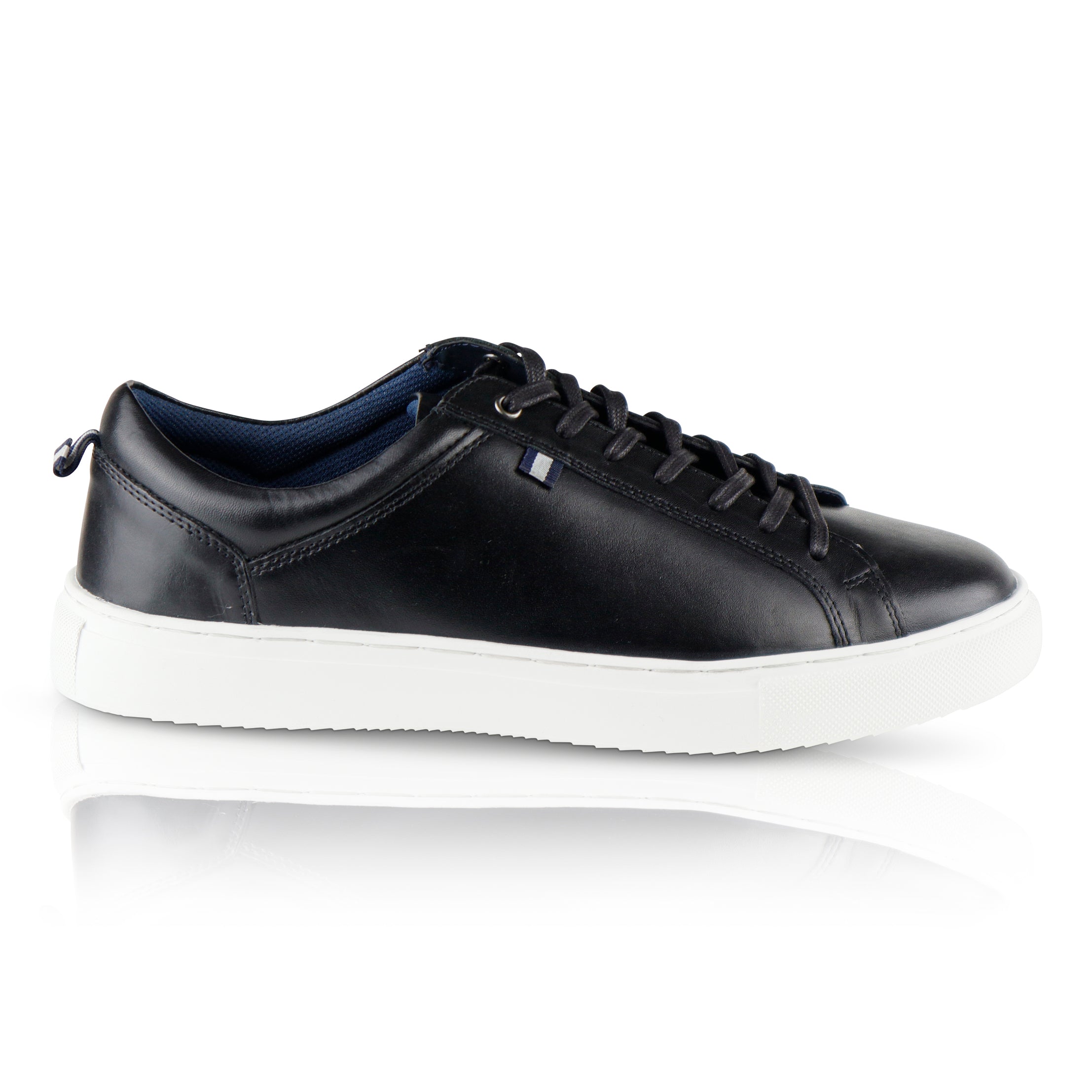 Holden Leather Cup Sole Trainer - Black