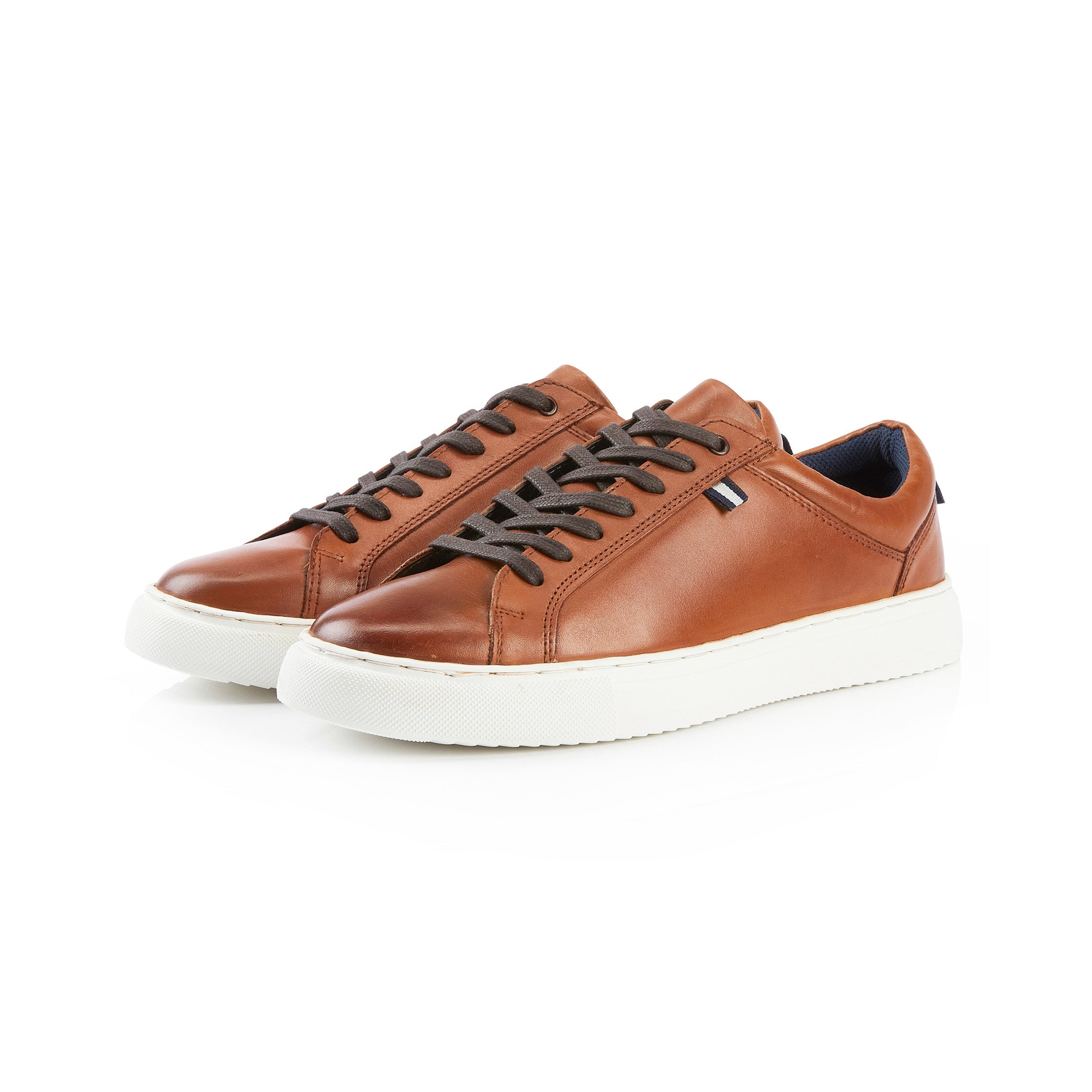 Holden Leather Cup Sole Trainer - Tan