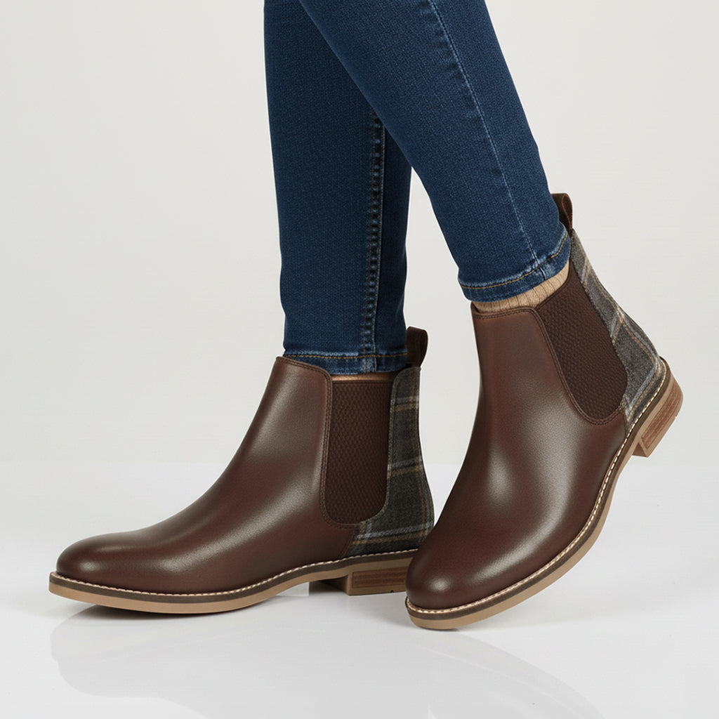 Jenny Leather Chelsea Boots - Chocolate Brown
