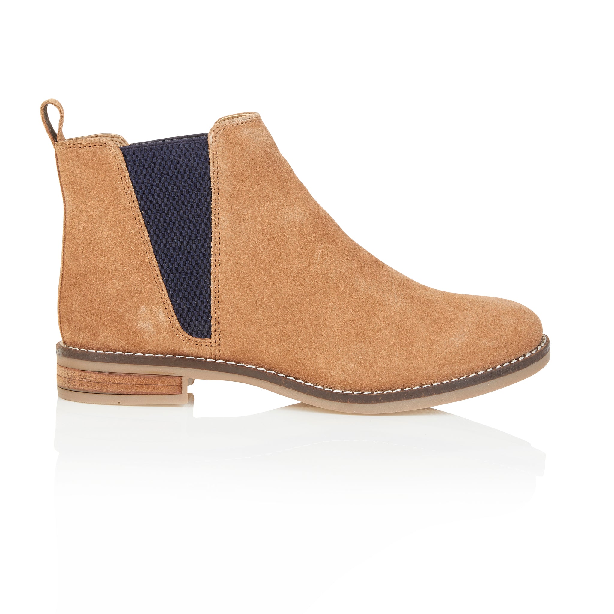 Juliet Suede Leather Chelsea Boot - Tan