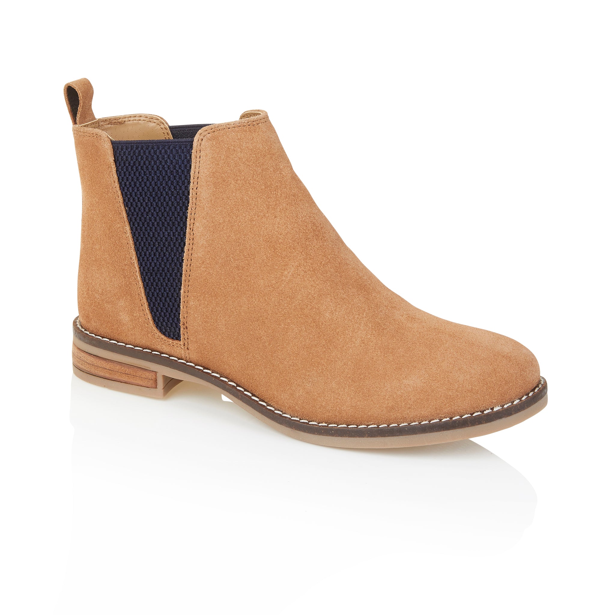 Juliet Suede Leather Chelsea Boot - Tan