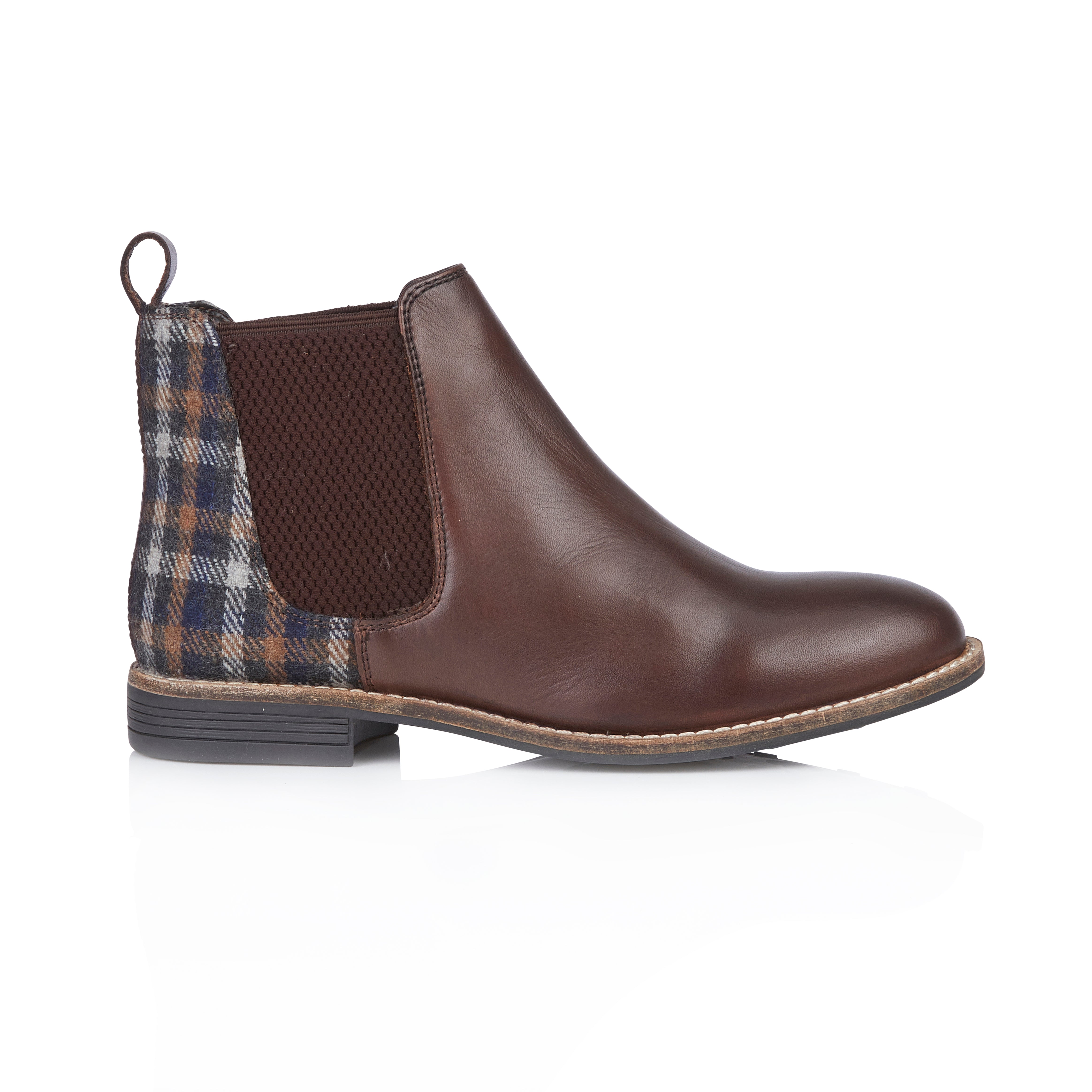 Sadie Leather Chelsea Boot - Brown Tweed