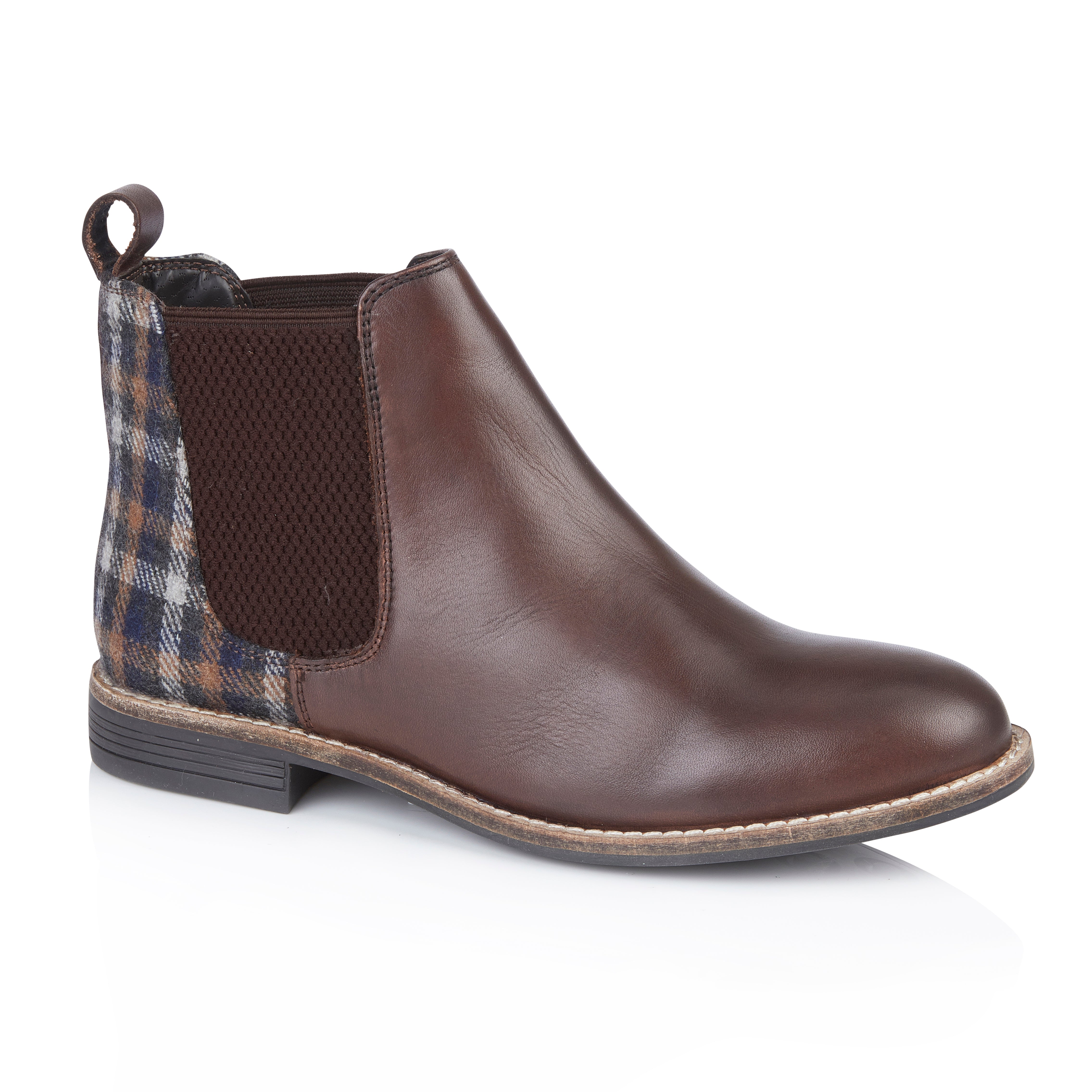 Sadie Leather Chelsea Boot - Brown Tweed