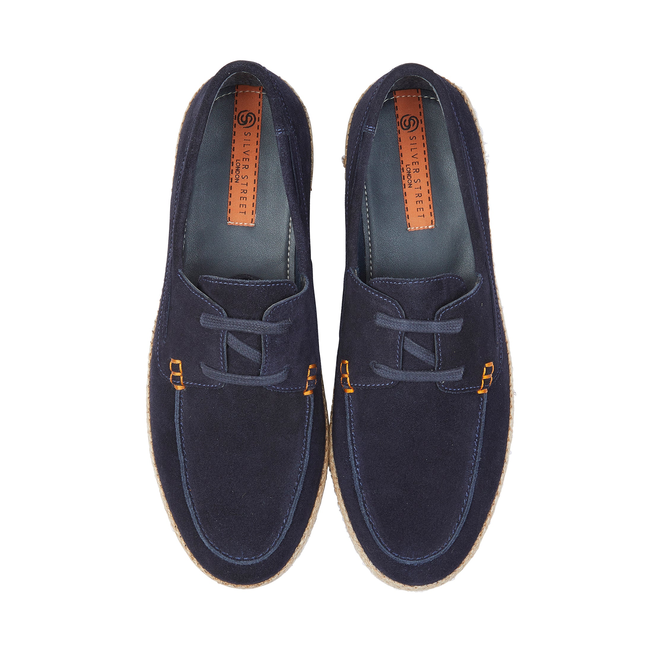 Northolt Suede Leather Lace up Boat Shoe - Navy