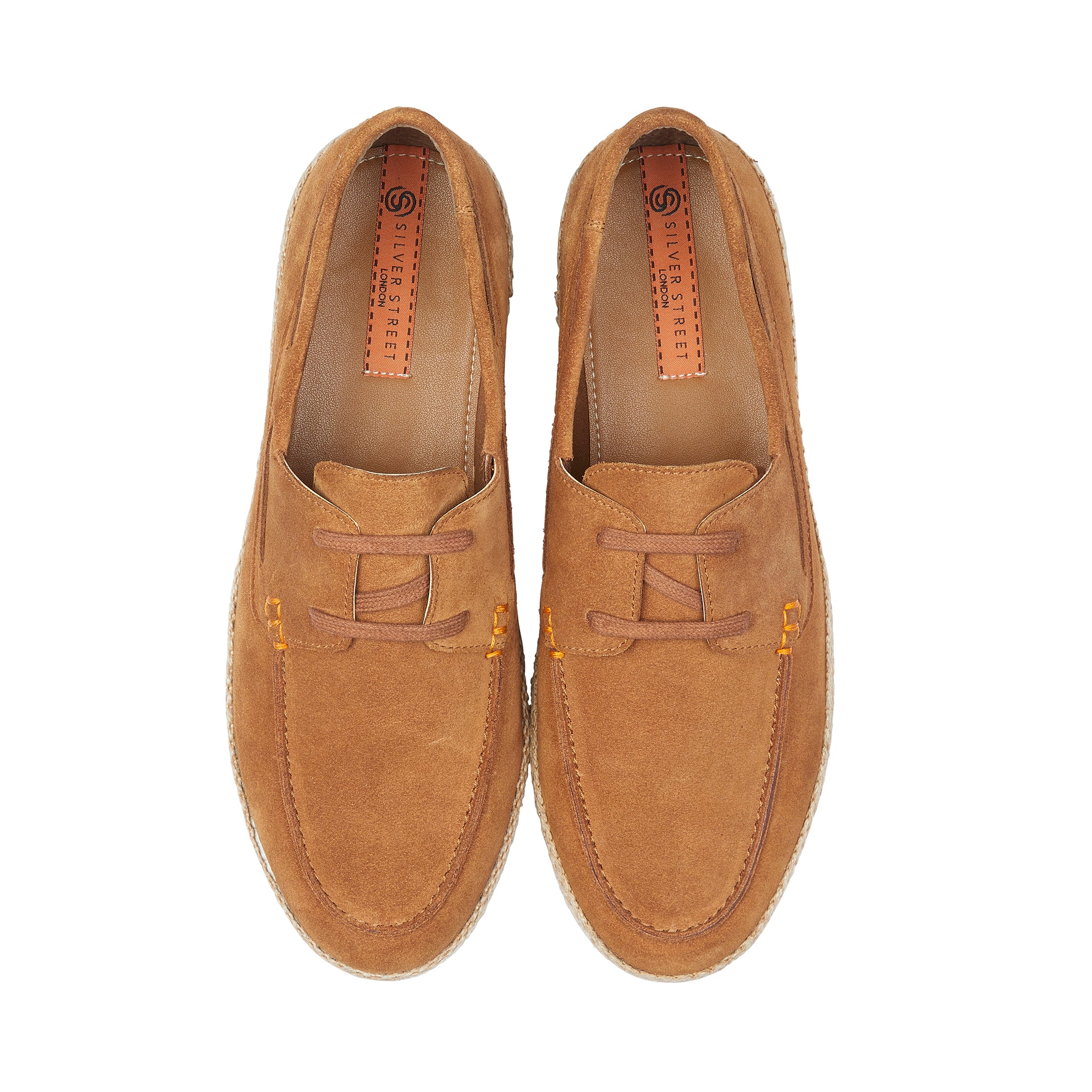 Northolt Suede Leather Lace up Boat Shoe - Tan