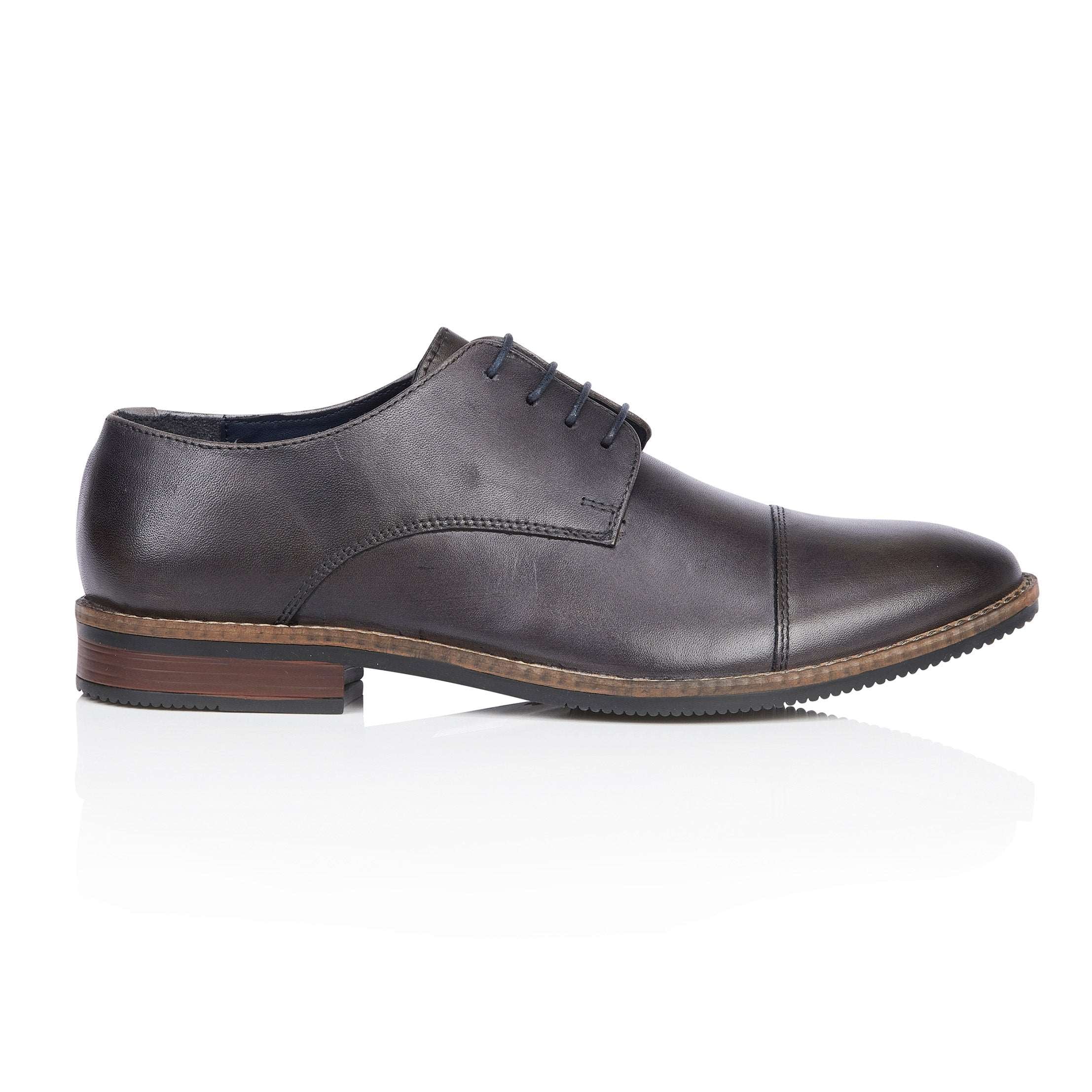 Rufus Leather Toe Cap Derby Shoe - Grey