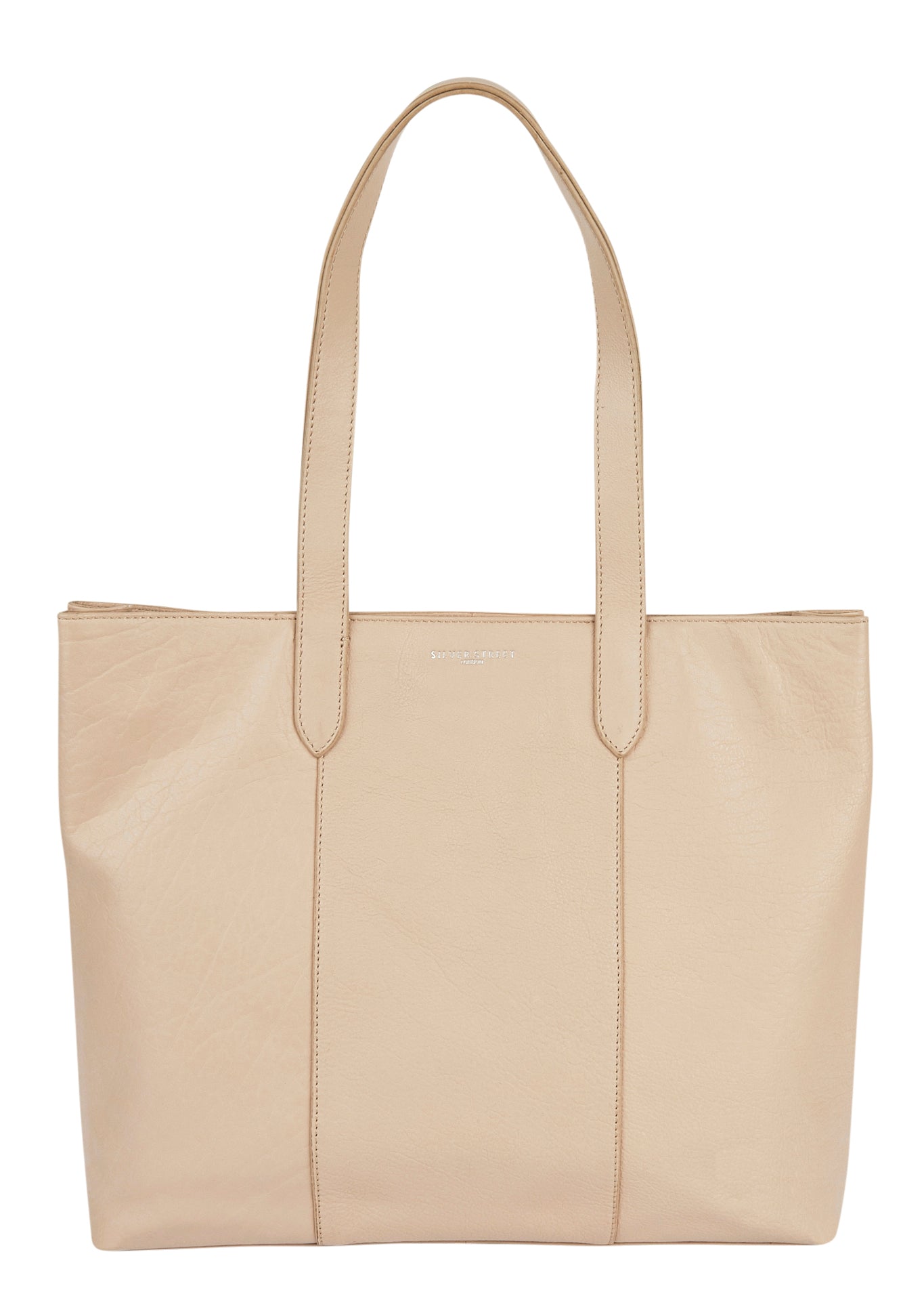 Amber Leather Tote Bag - Sand