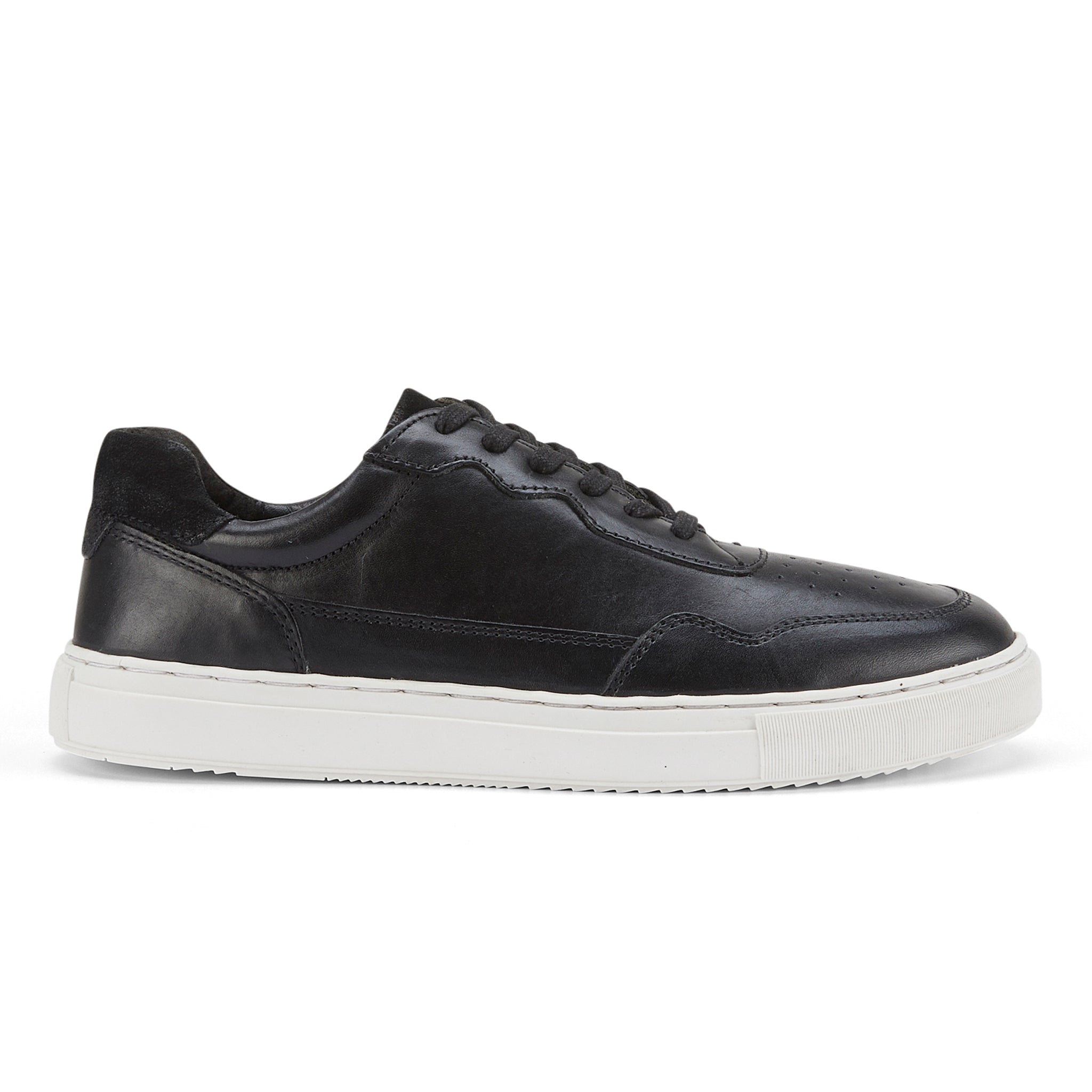 Spinney Leather Smart Casual Trainers - Black