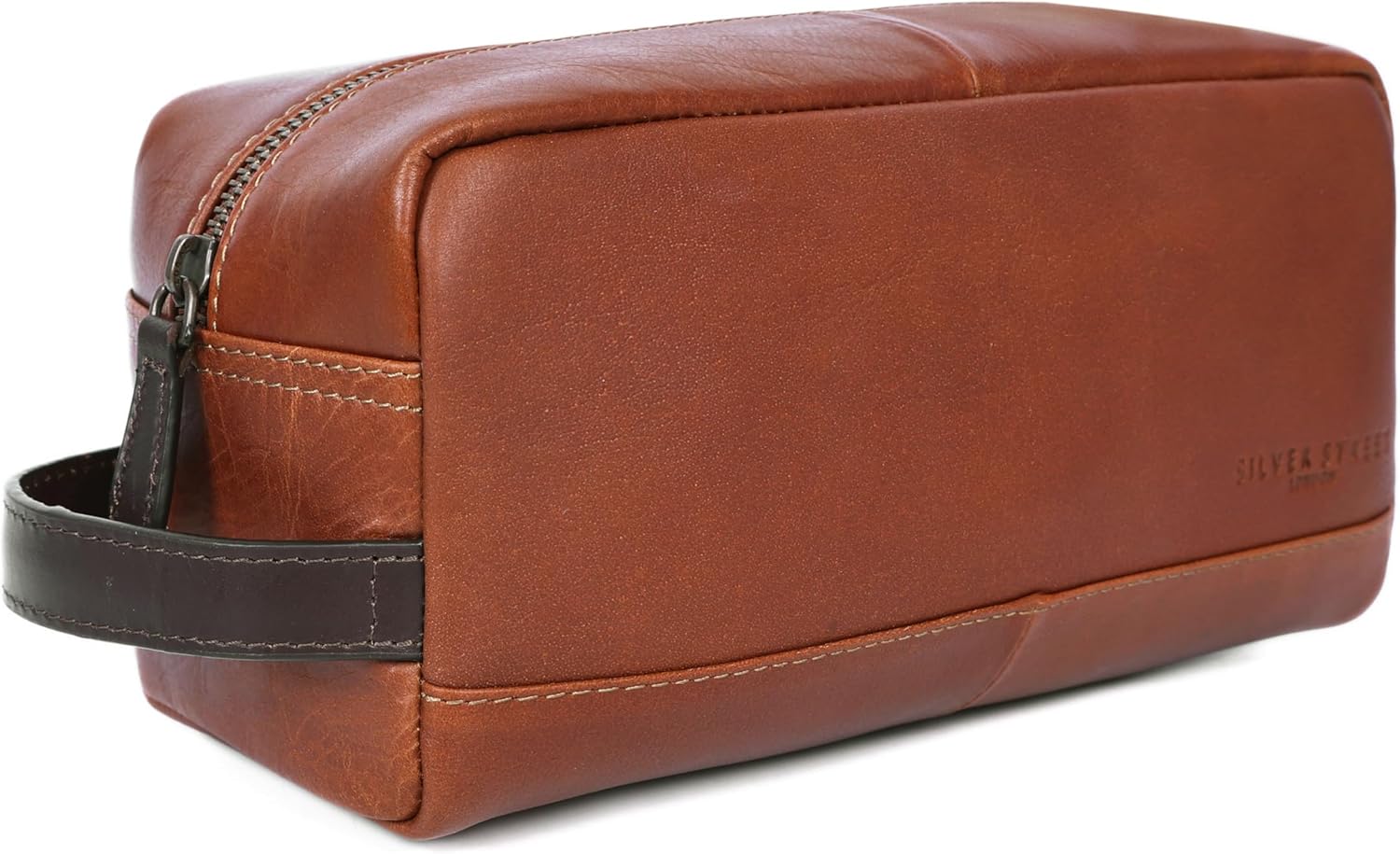 Santiago Leather Washbag  - Tan