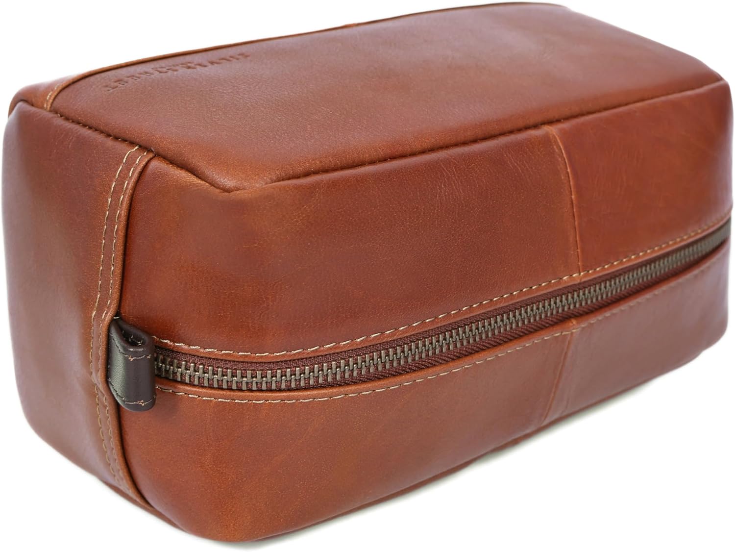 Santiago Leather Washbag  - Tan