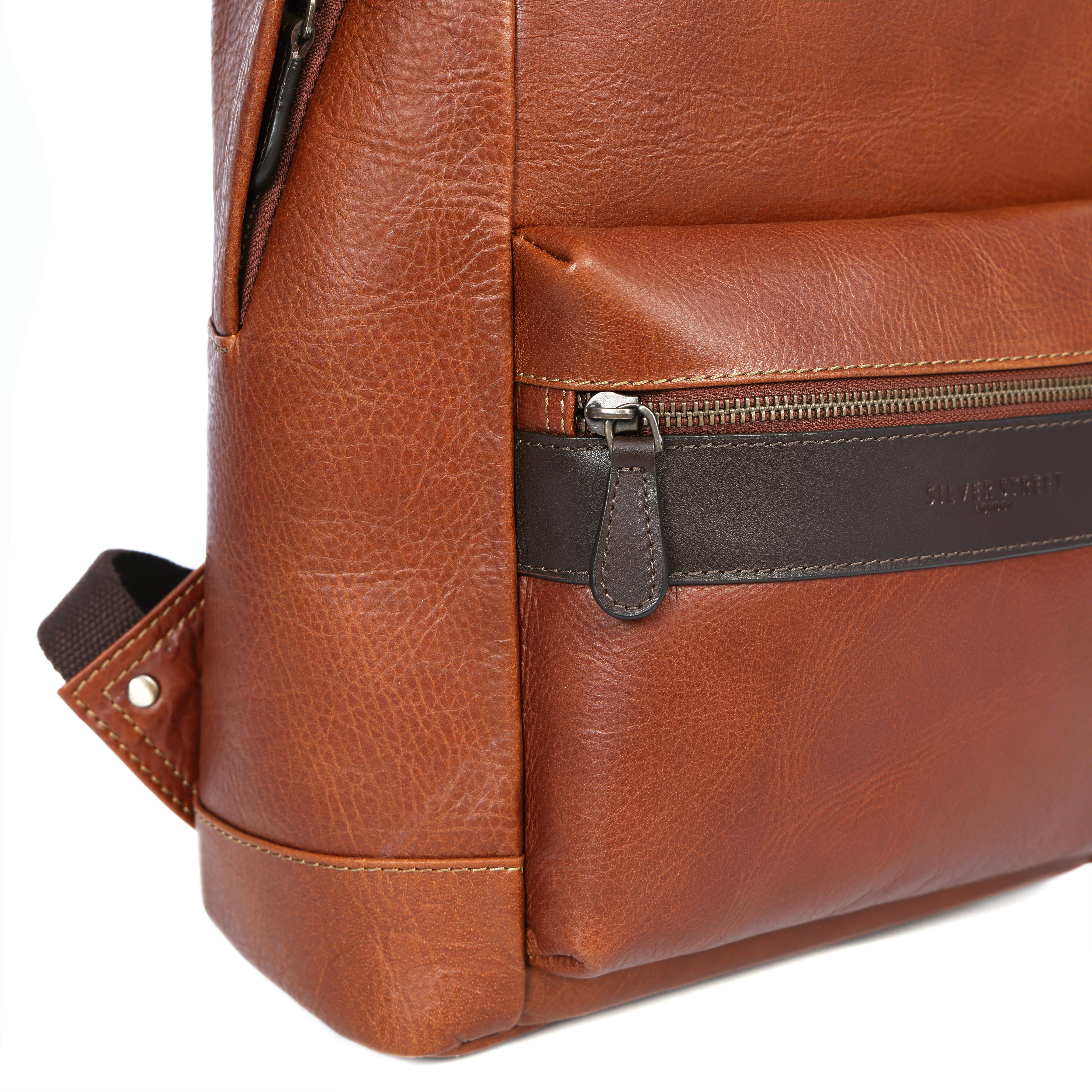 Sergio Leather Backpack - Tan