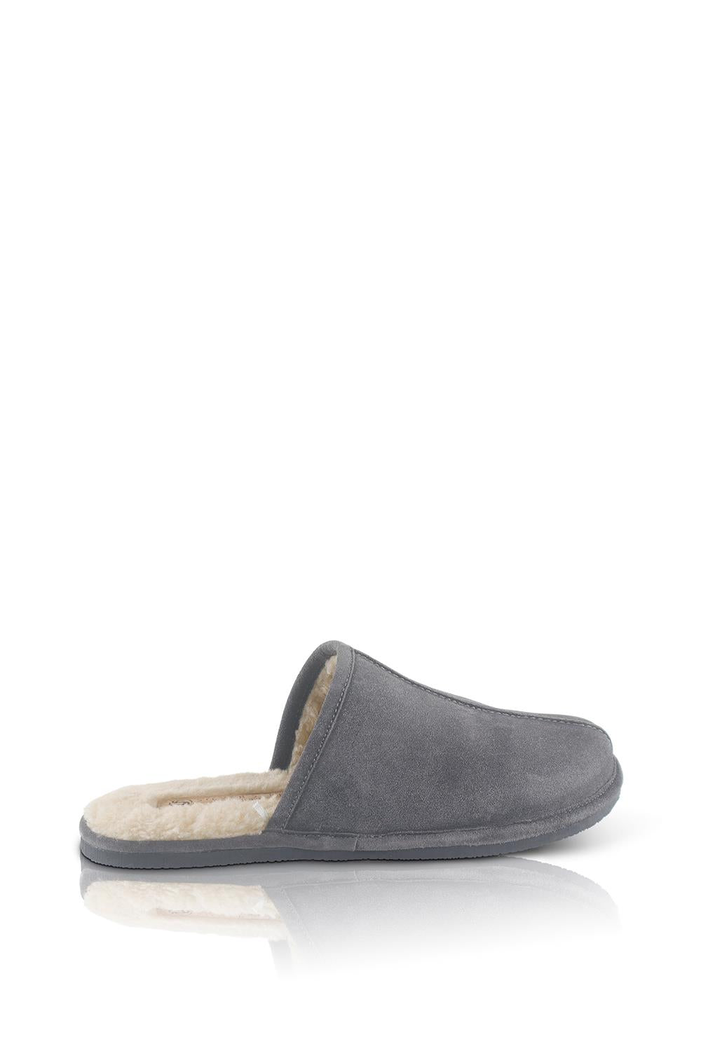 Smithfield Suede Leather Slipper - Grey