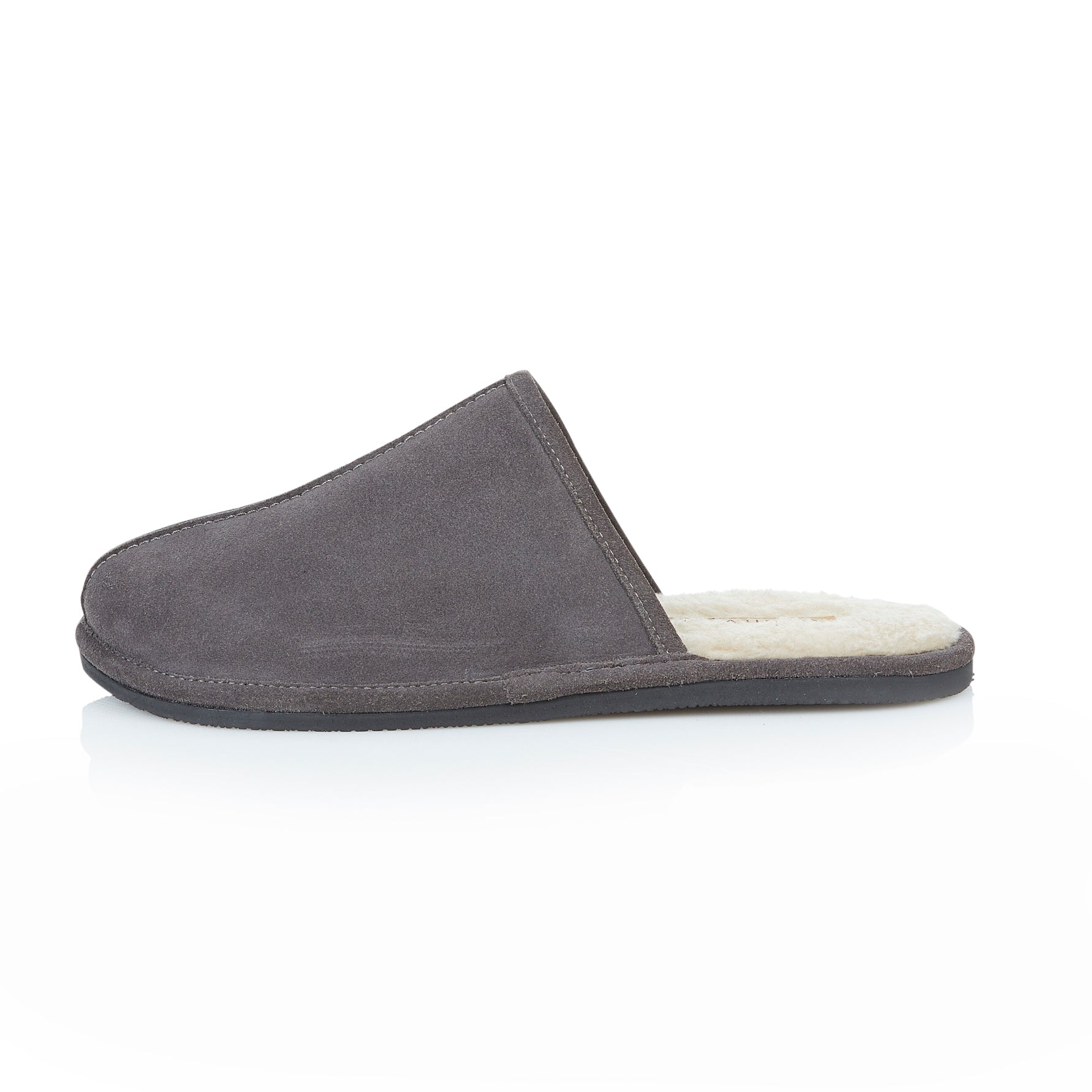 Smithfield Suede Leather Slipper - Grey