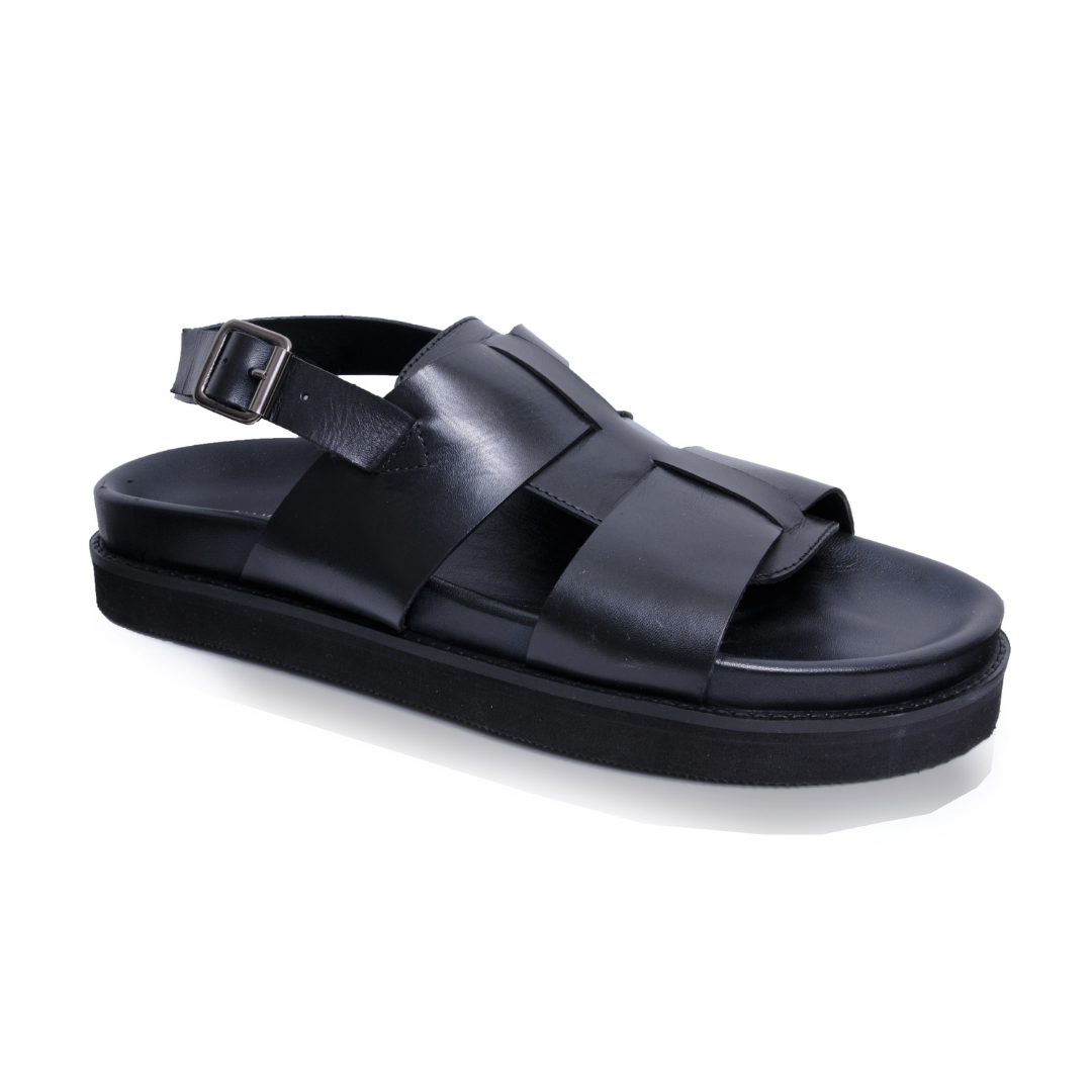 Tucson Leather Sandal - Black