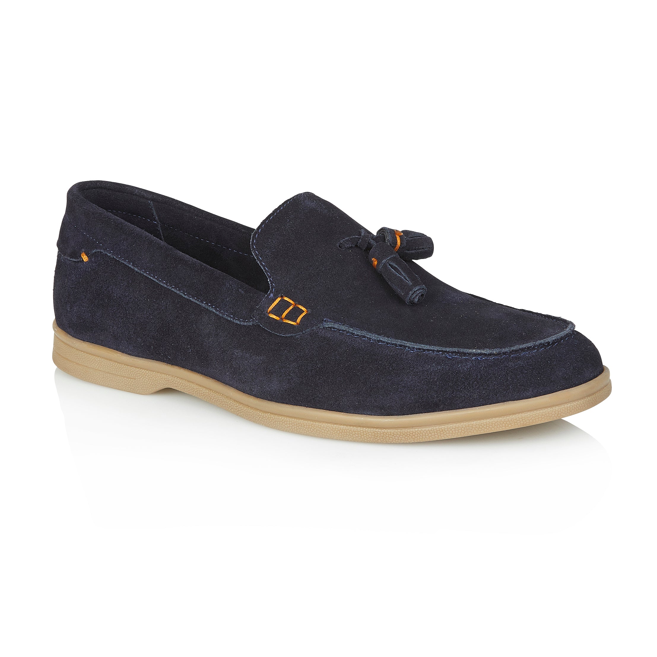 Wembley Suede Leather Tassel Loafer - Navy