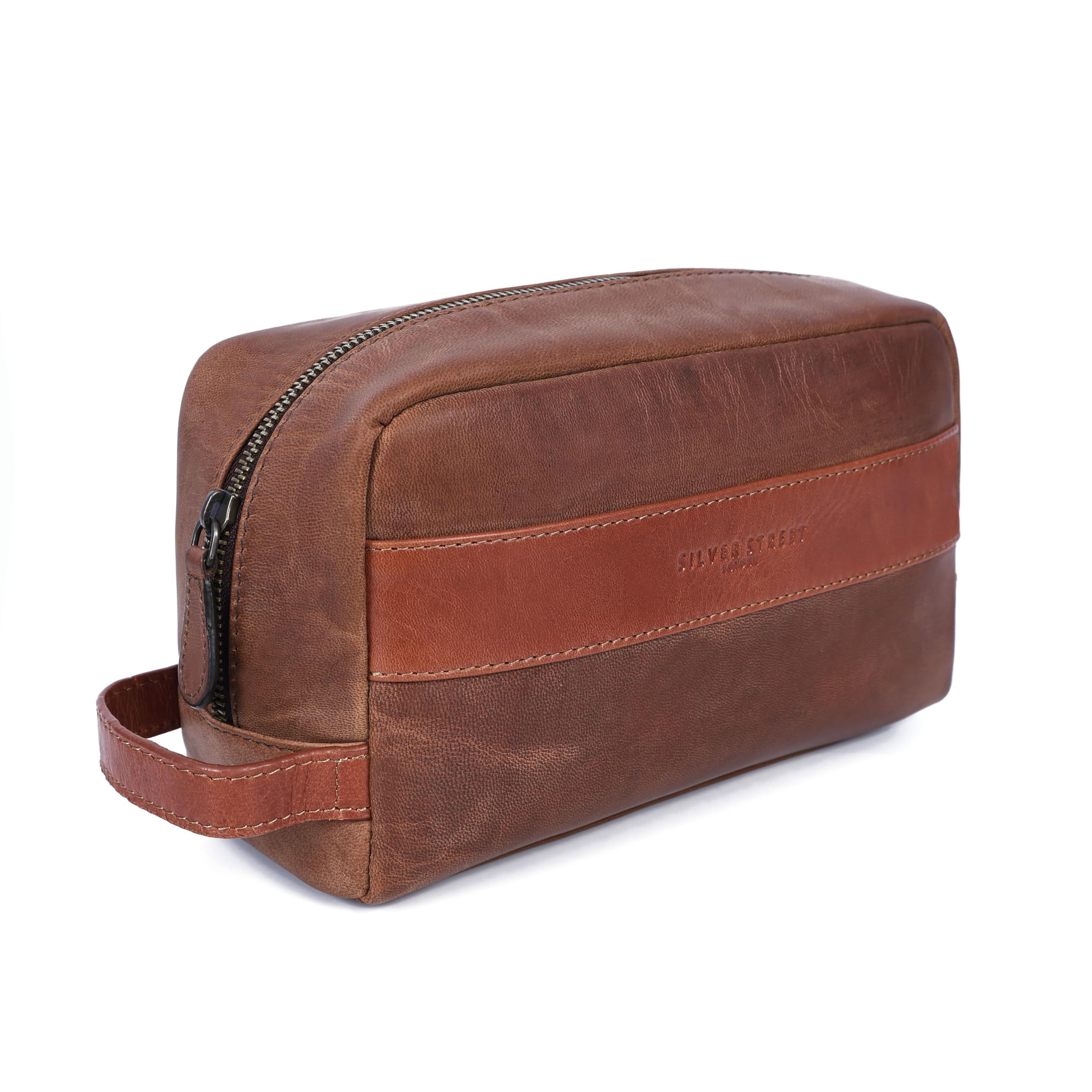 Walter Leather Washbag  - Tan