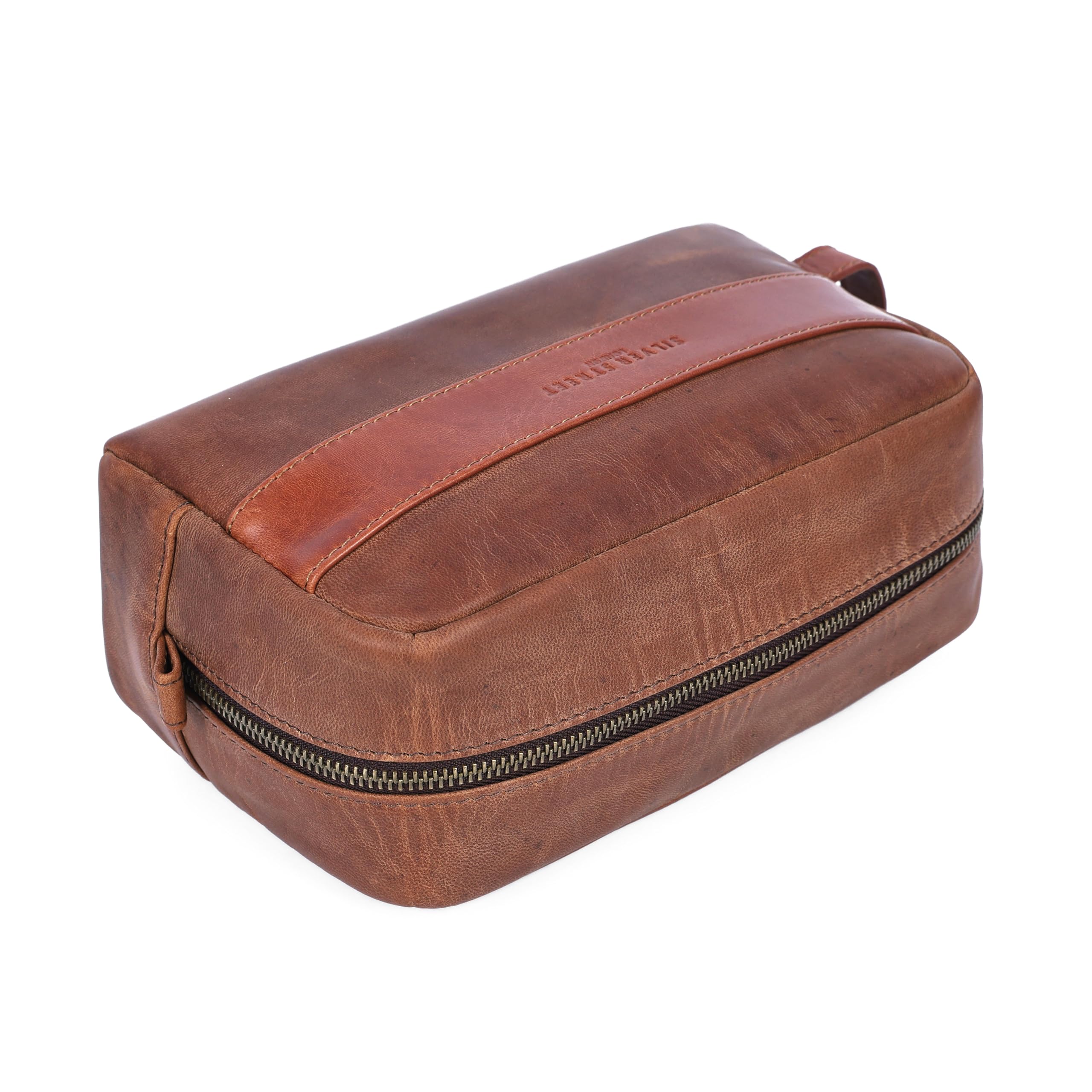 Walter Leather Washbag  - Tan