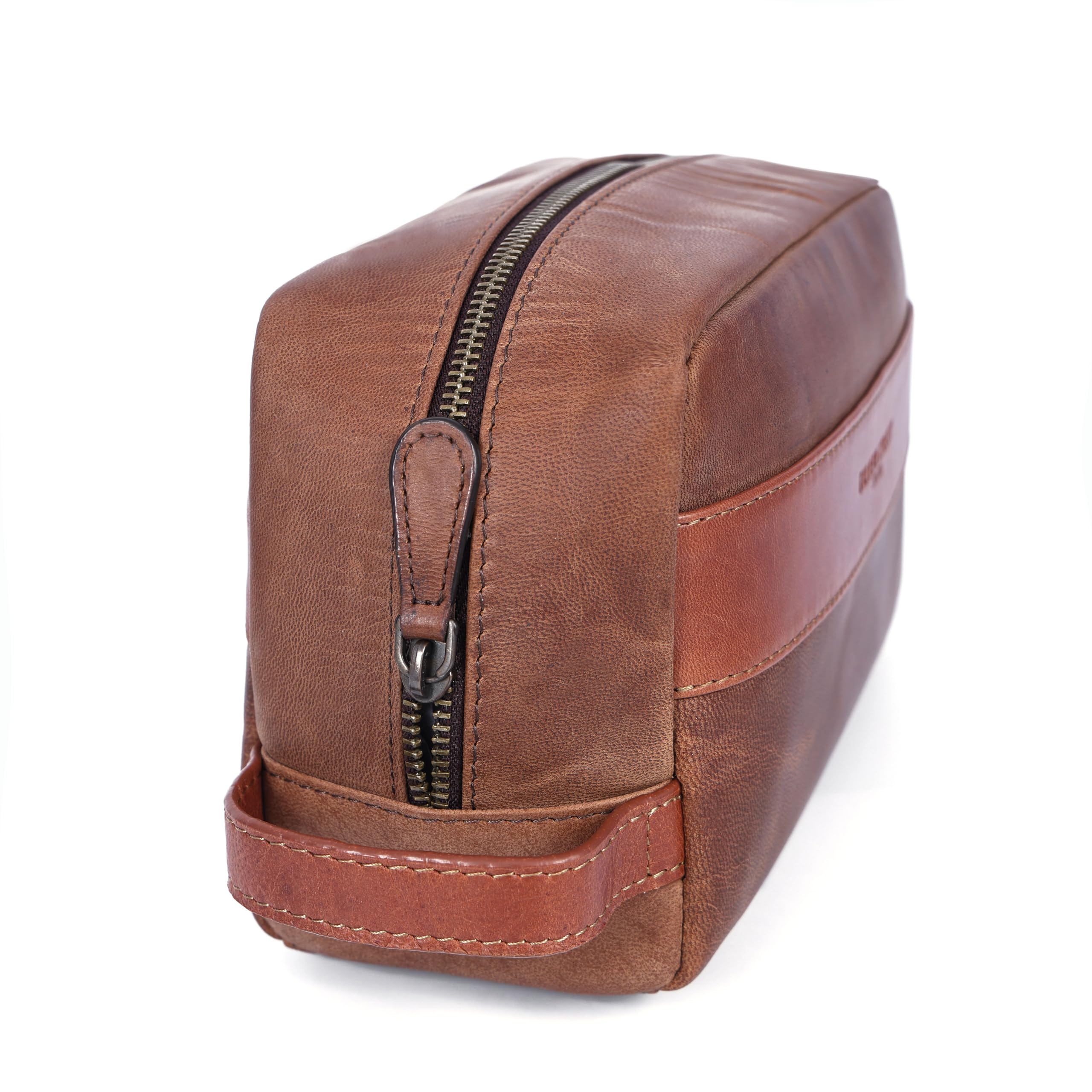 Walter Leather Washbag  - Tan