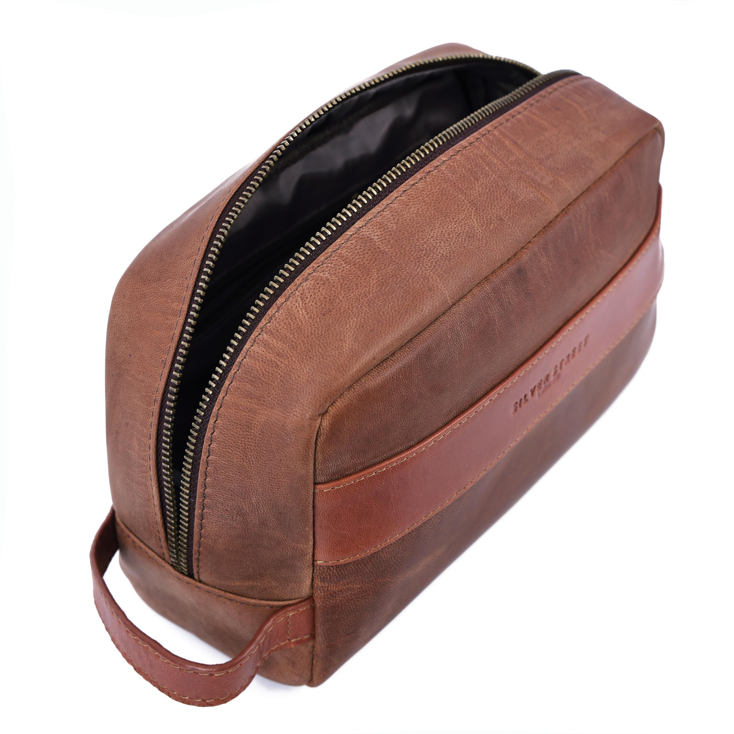 Walter Leather Washbag  - Tan